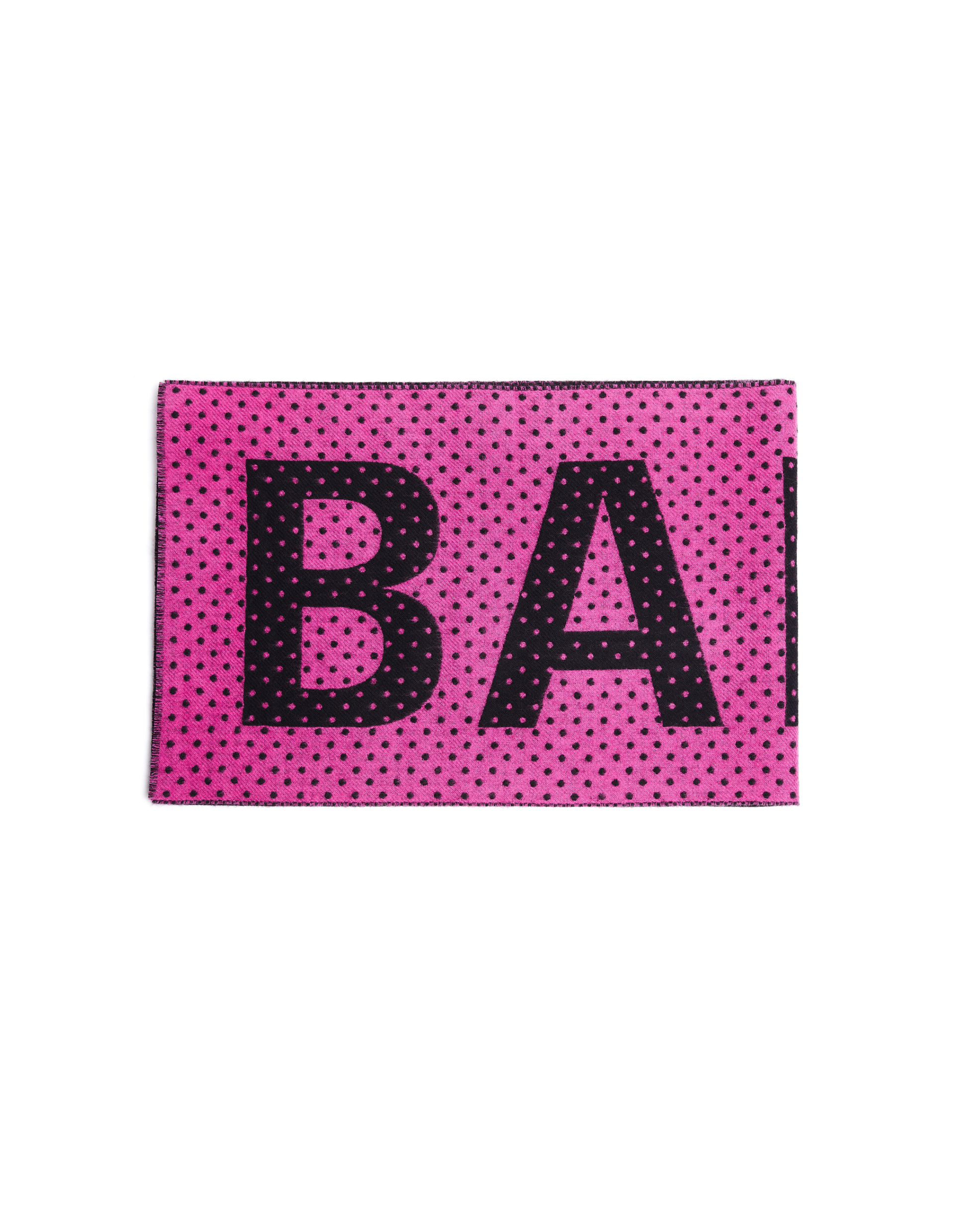 Balenciaga Pink Logo Polka Dot Scarf