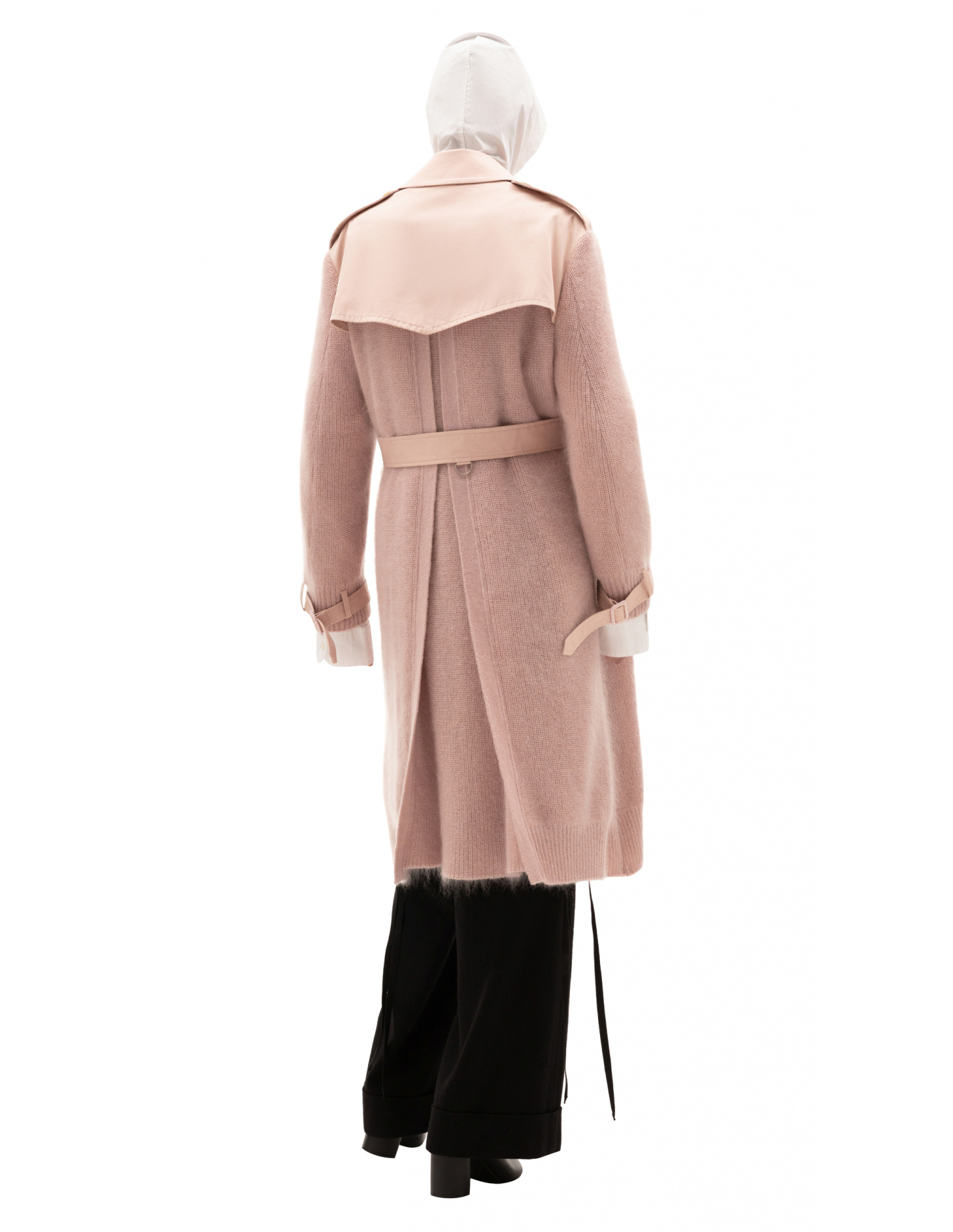 Undercover Partly Knitted Pink Trench