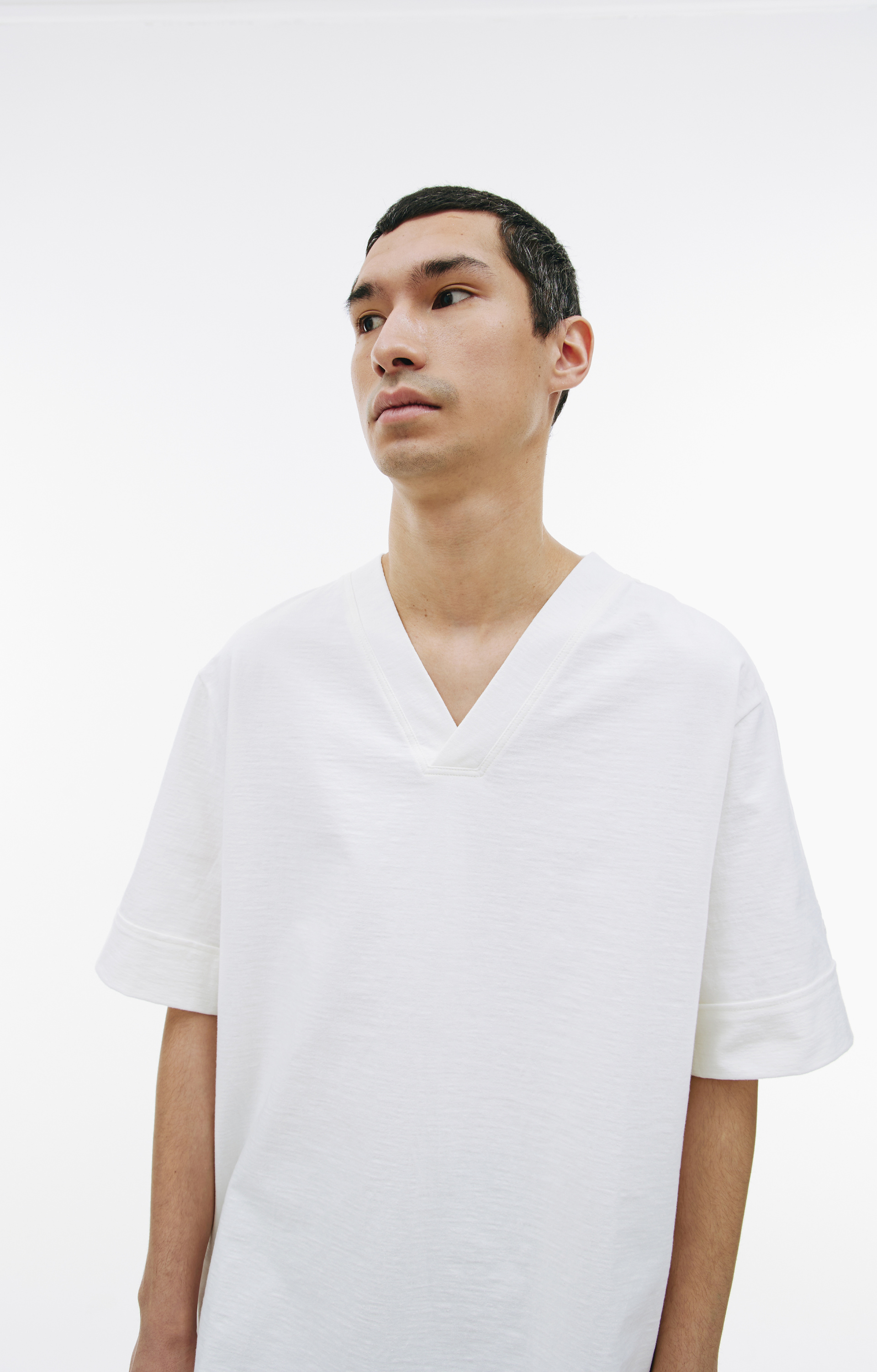 Jil Sander White V-Neck T-Shirt