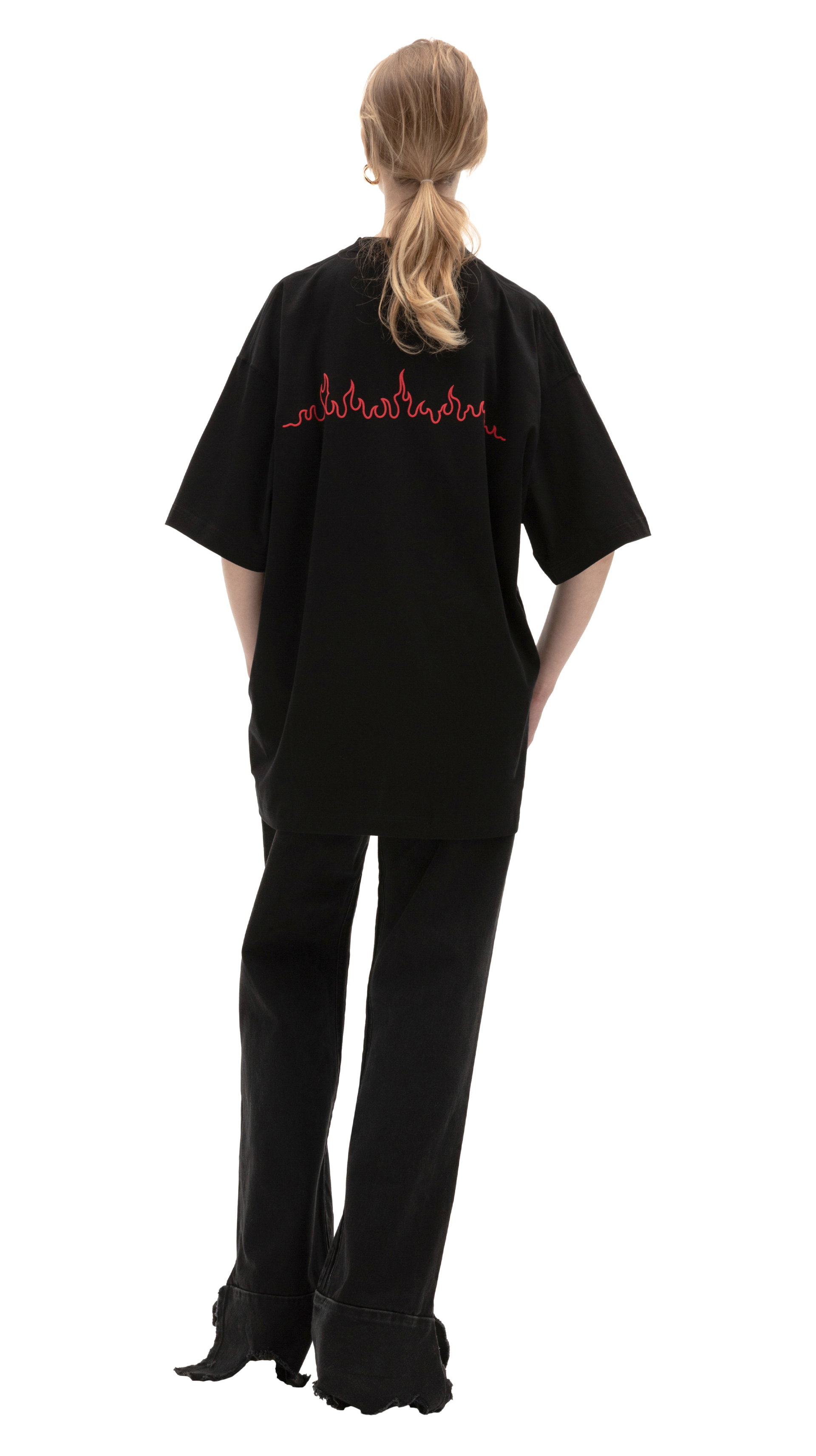 VETEMENTS Black Oversized Printed T-shirt