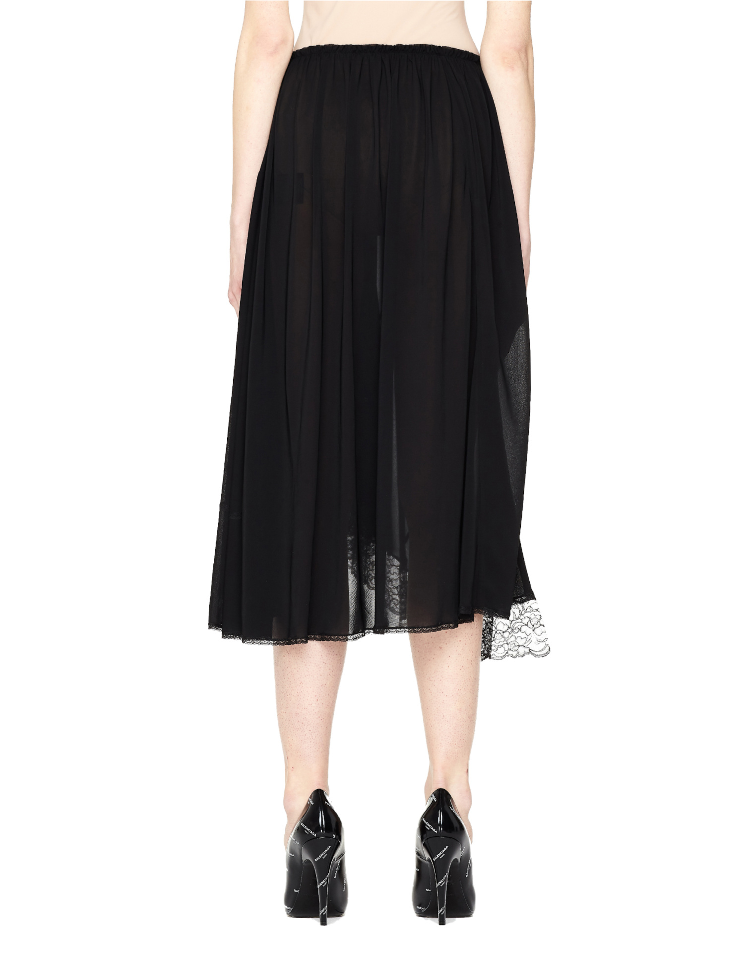 Balenciaga Юбка с отделкой кружевом