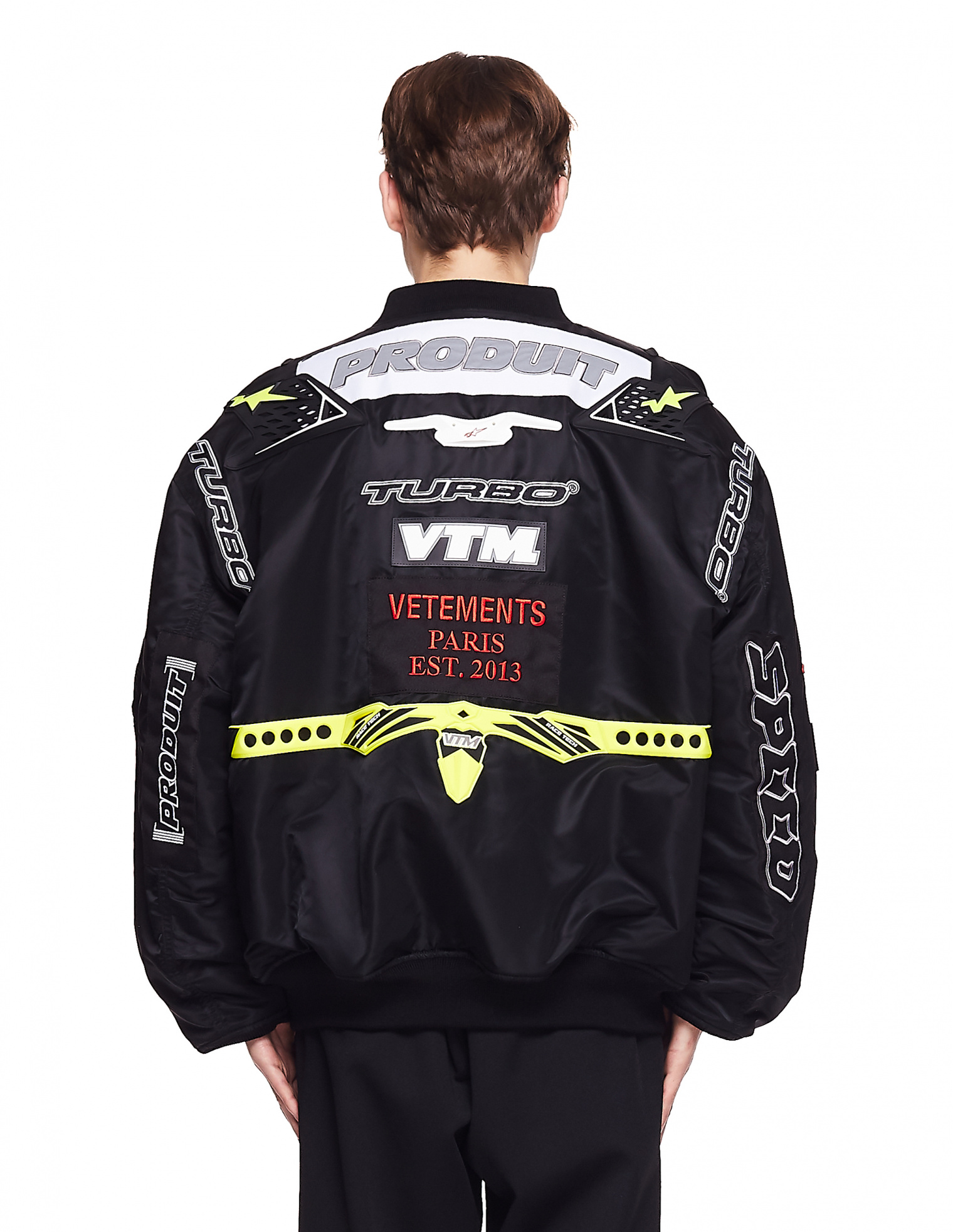 Buy VETEMENTS men black reversible oversize bomber jacket