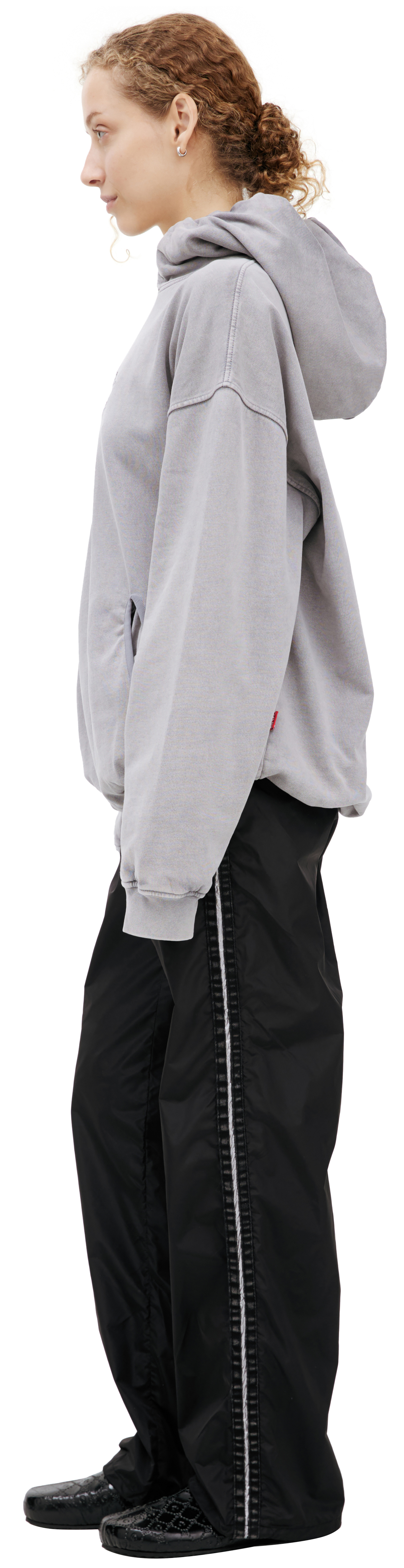 Diesel Grey hoodie with embroidered logo