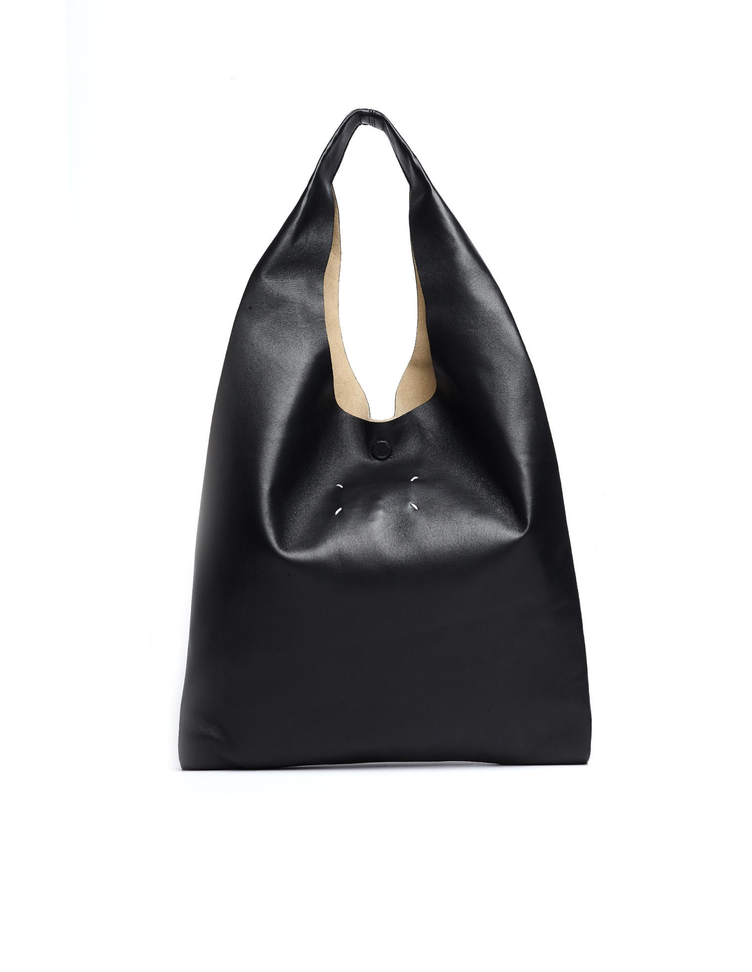 Maison Margiela Black Leather Shopper Bag