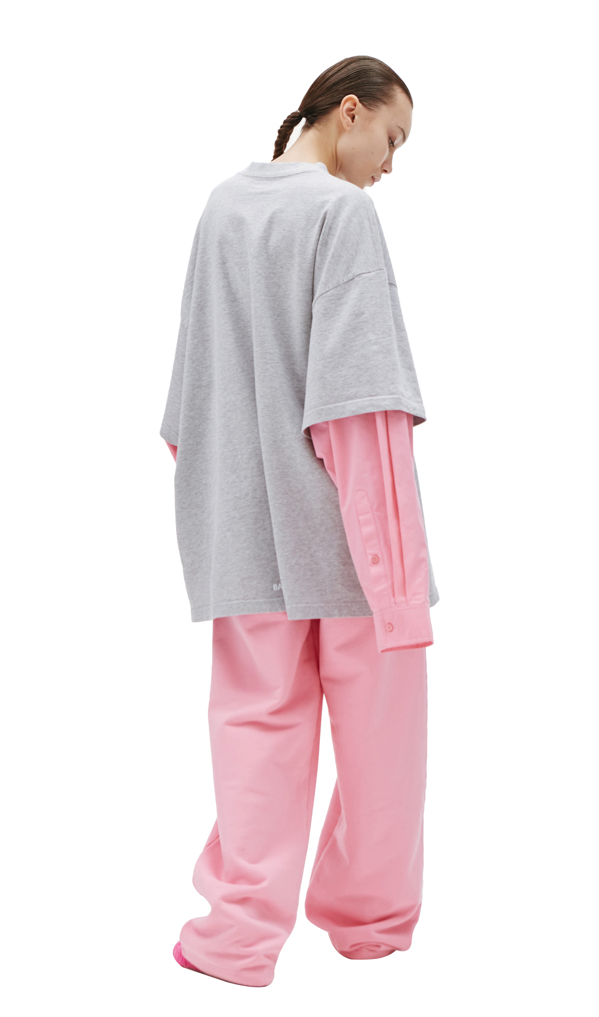 Balenciaga Grey & Pink Cotton Longsleeve