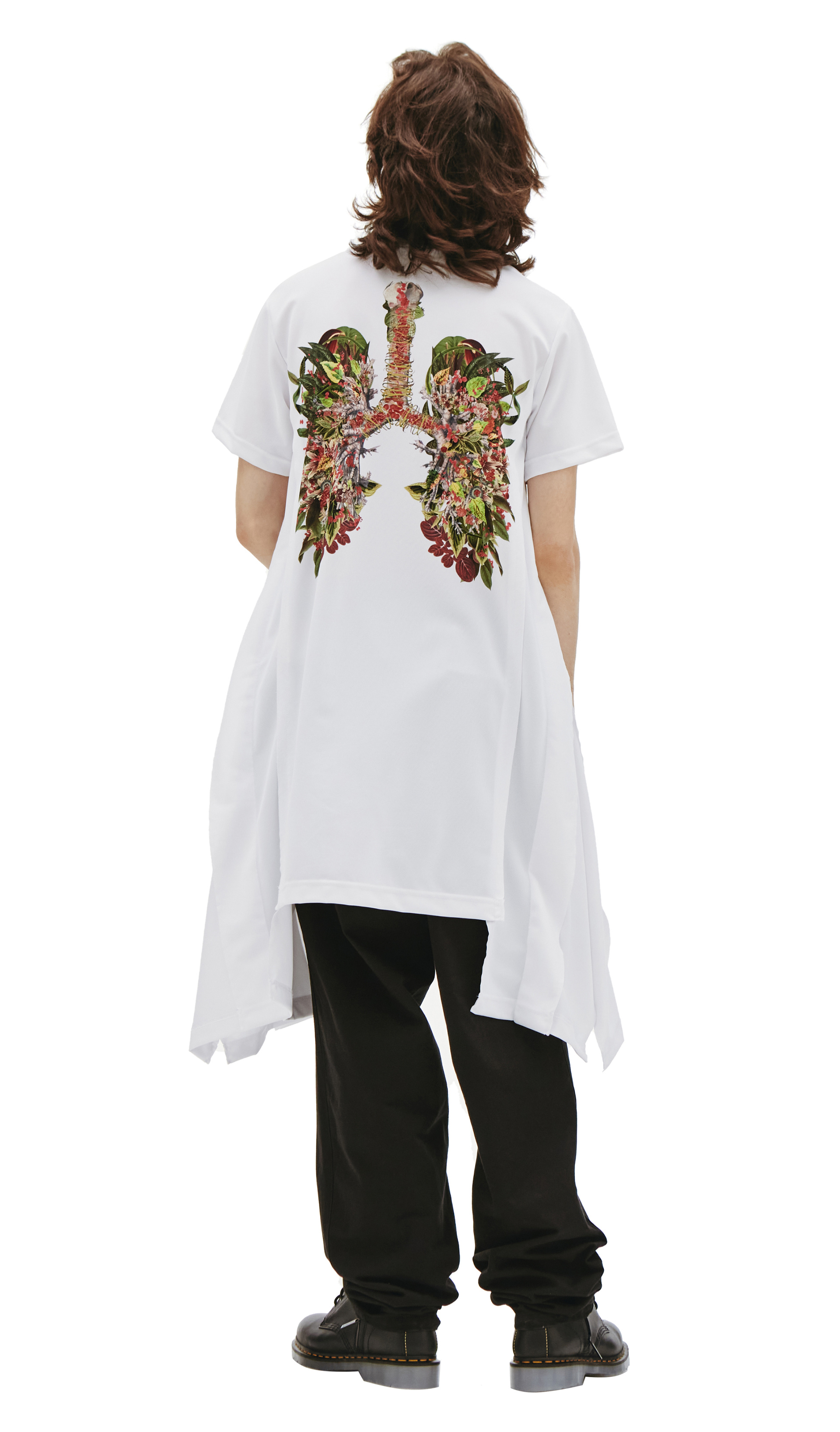 Comme des Garcons Homme plus Asymmetric  printed t-shirt