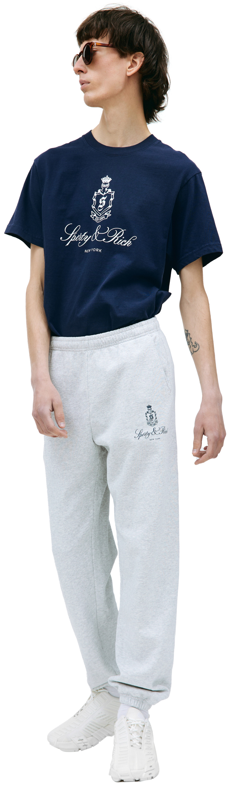 SPORTY & RICH Grey Vendome sweatpants