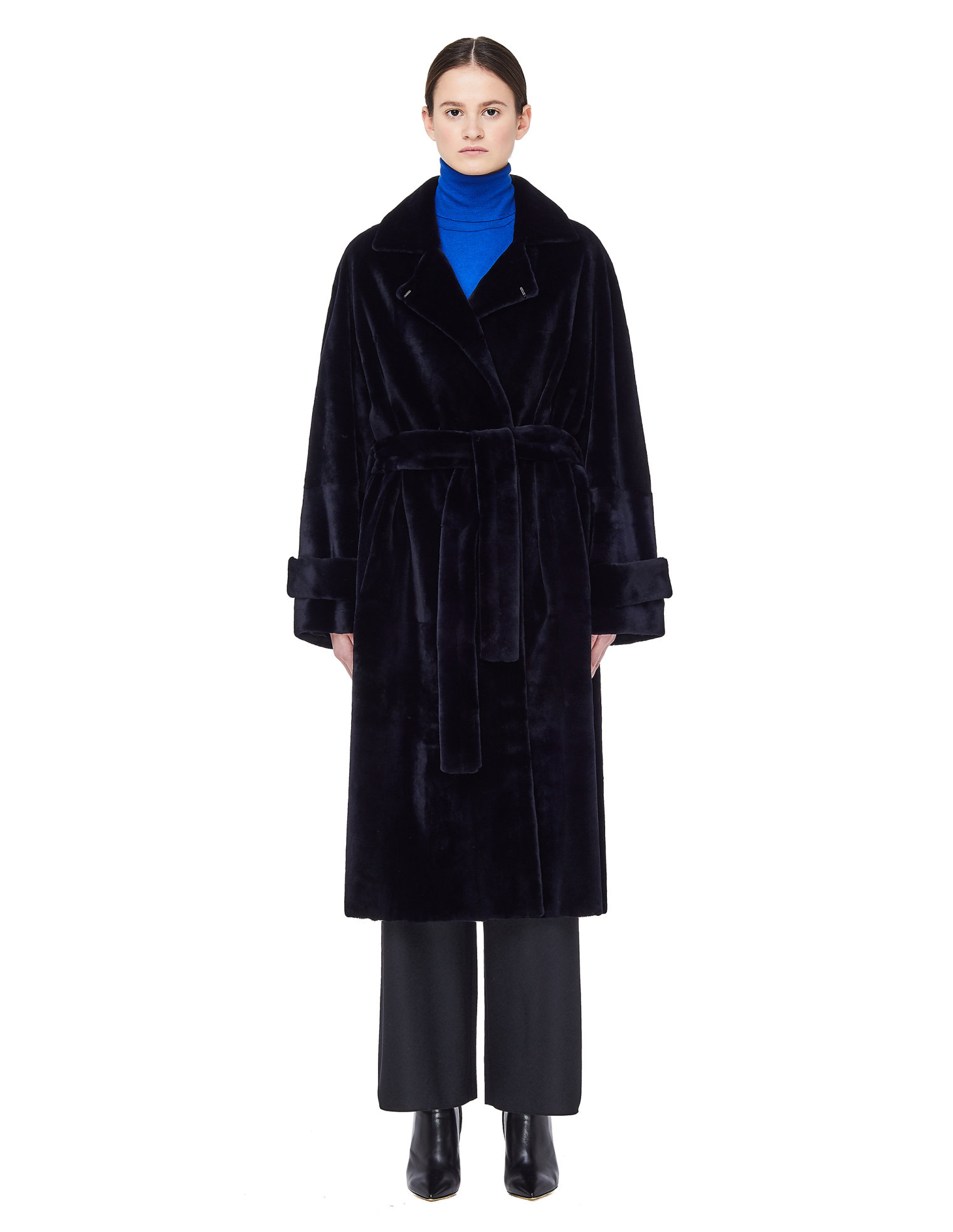 32 Paradis Navy Mink Fur Torrent Coat