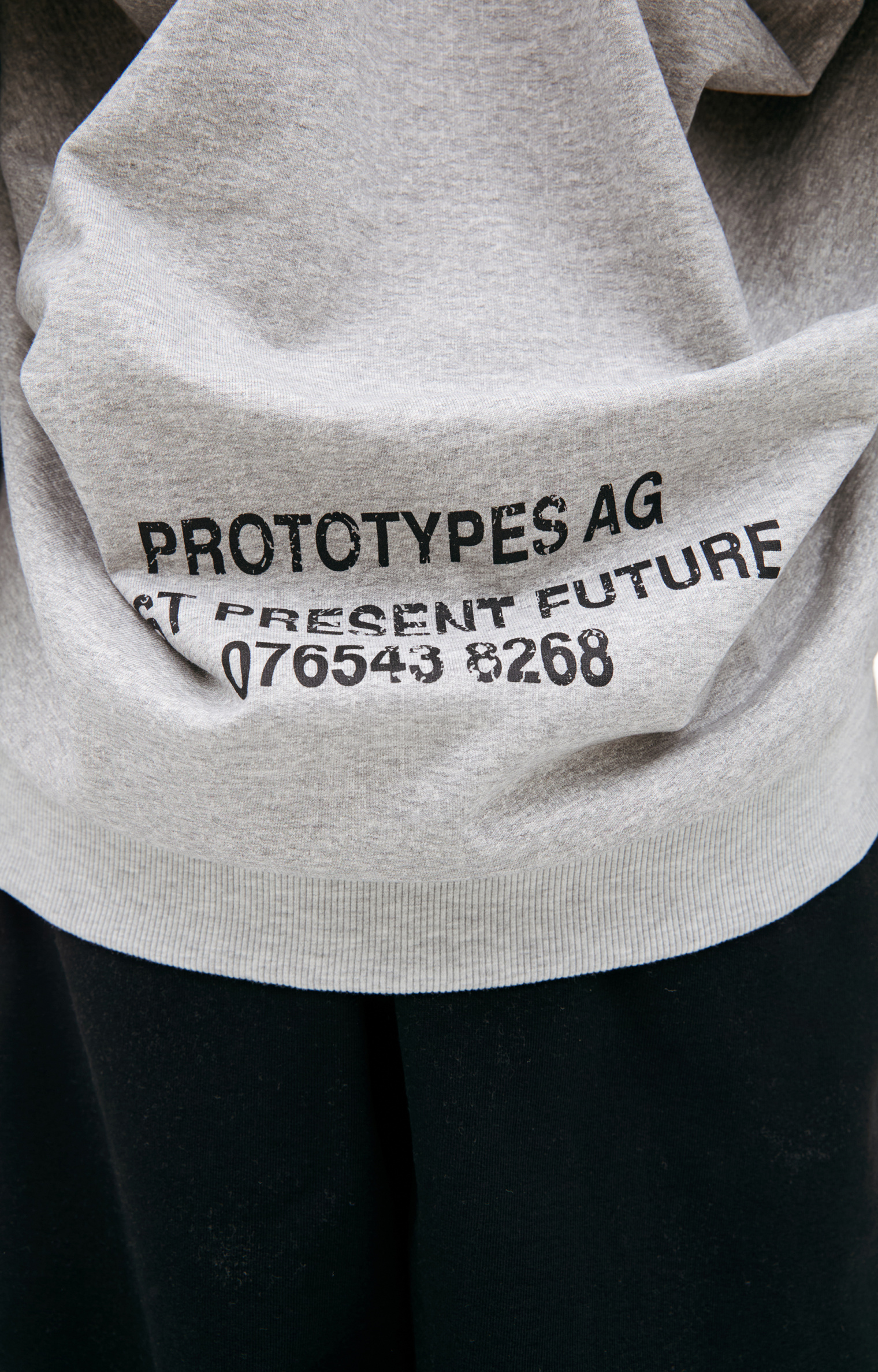 PROTOTYPES Oversize grey sweatshirt