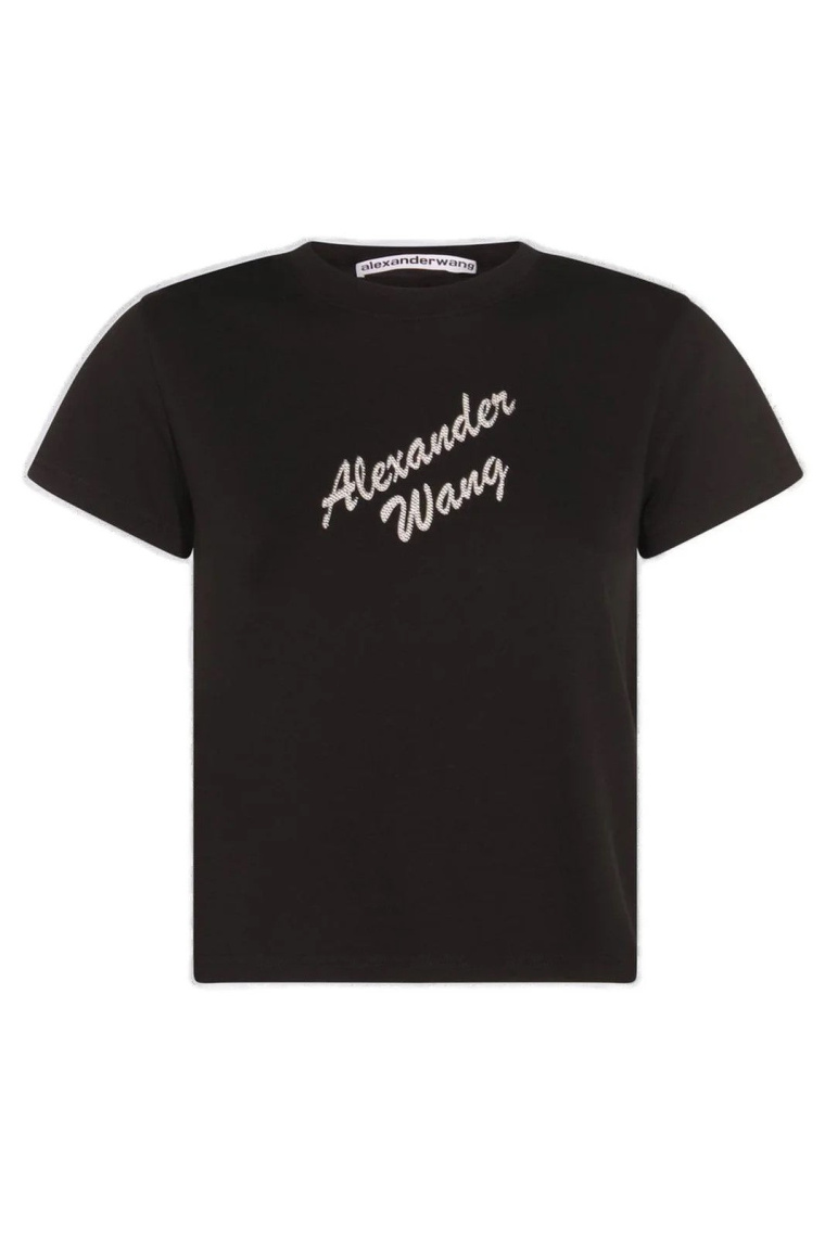 Alexander Wang Shrunken Tee W/Hotfix Logo
