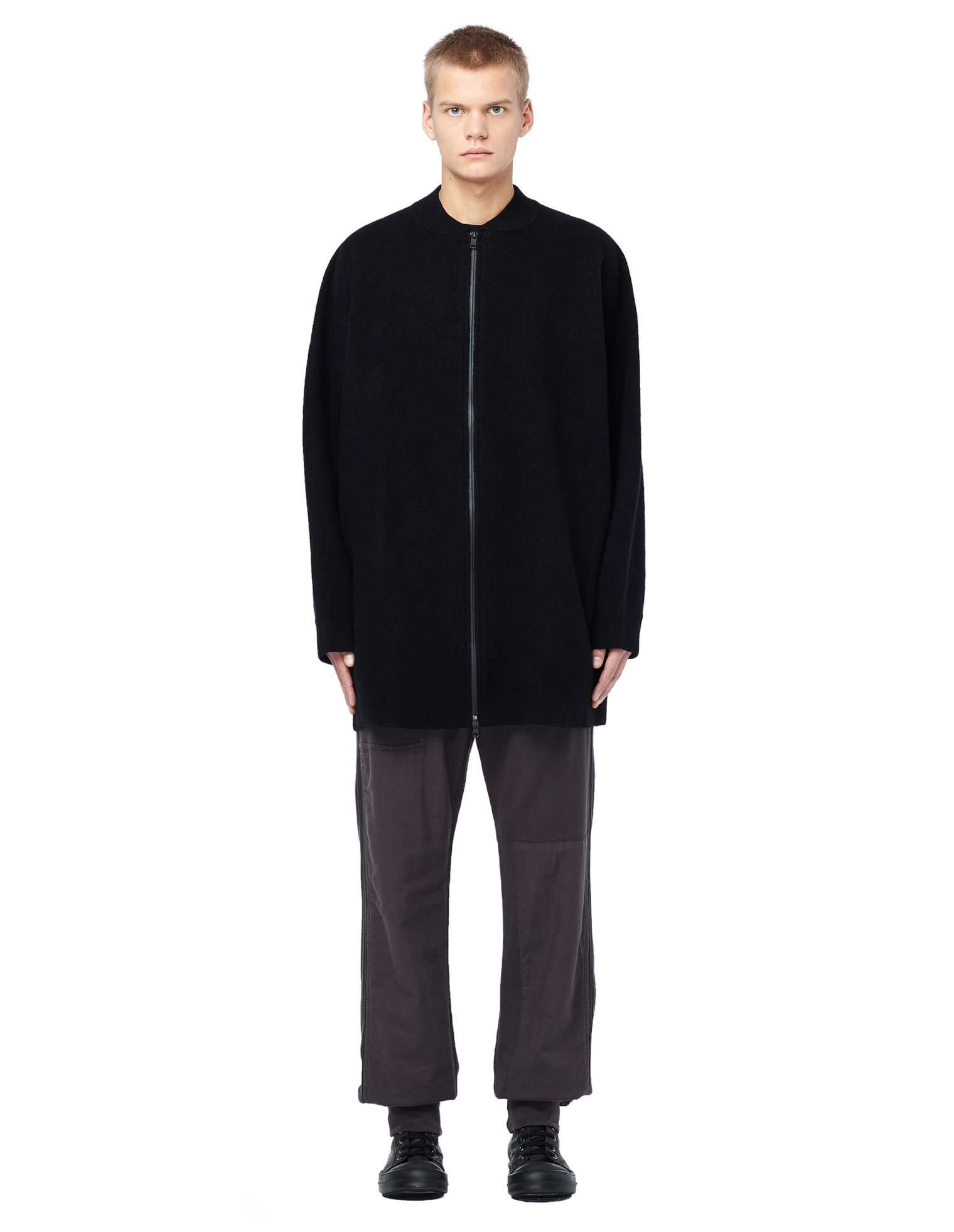 Y-3 Felt zip-up jacket