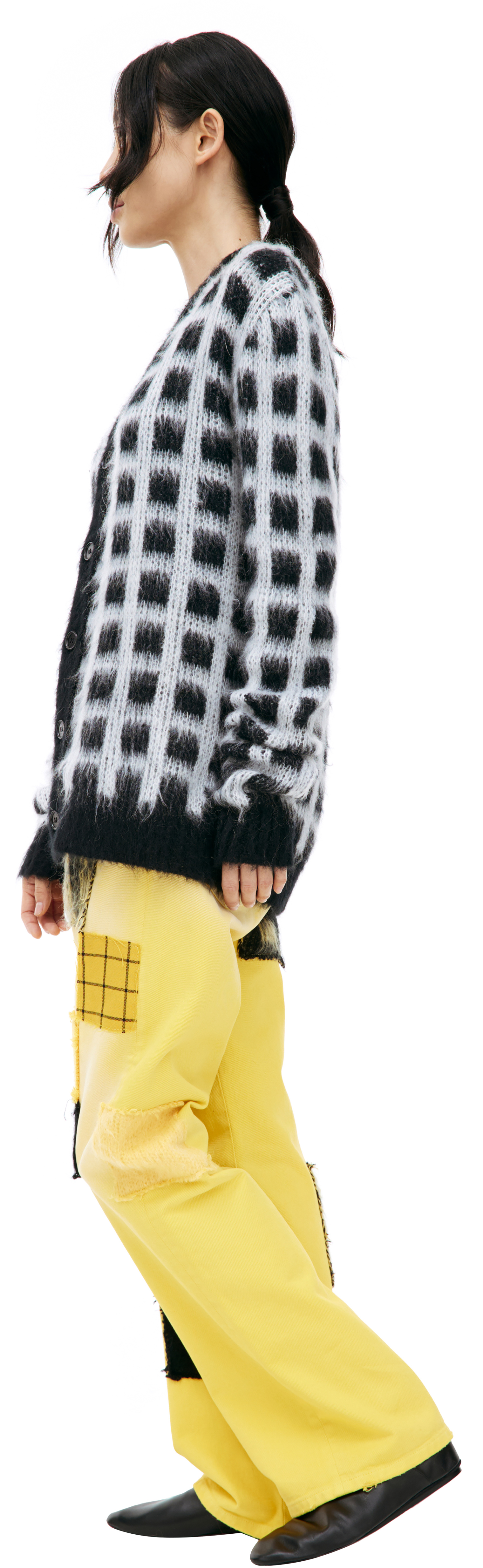 Marni Black plaid cardigan