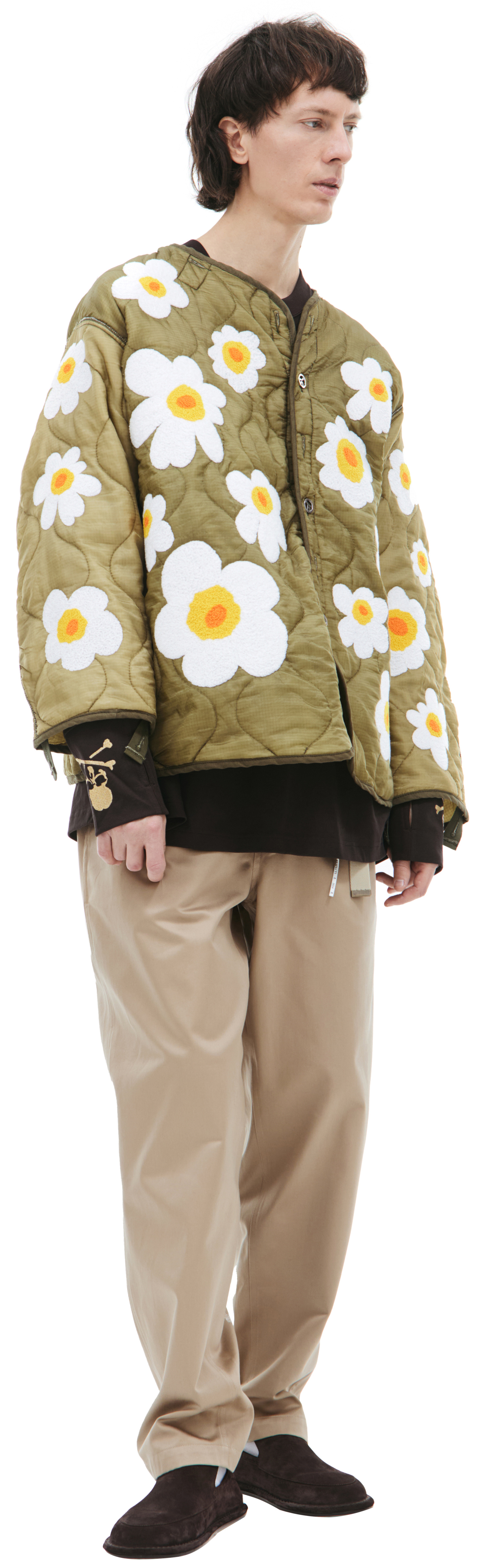 Readymade Jacket with floral applique