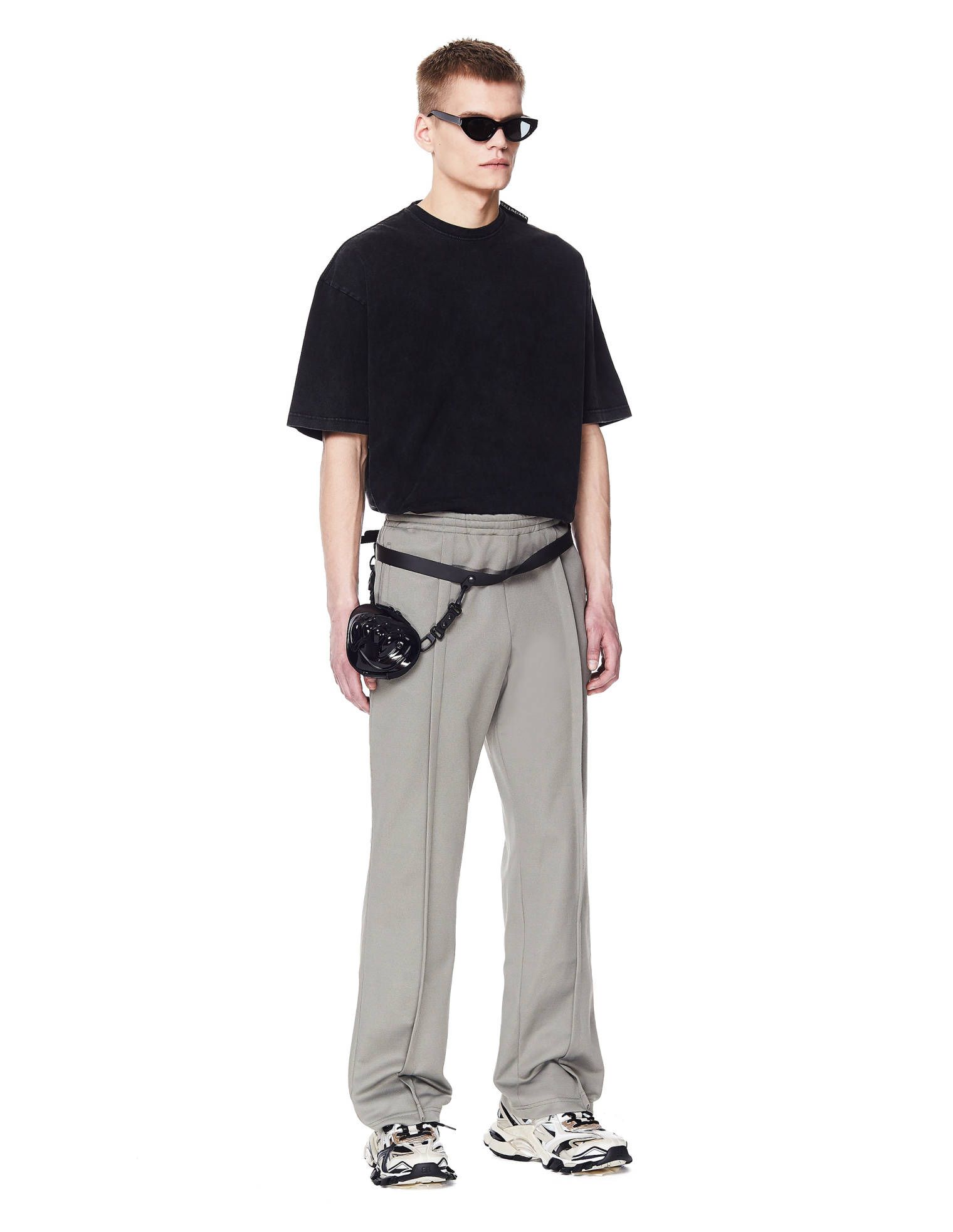 Balenciaga Washed Black Tab T-Shirt