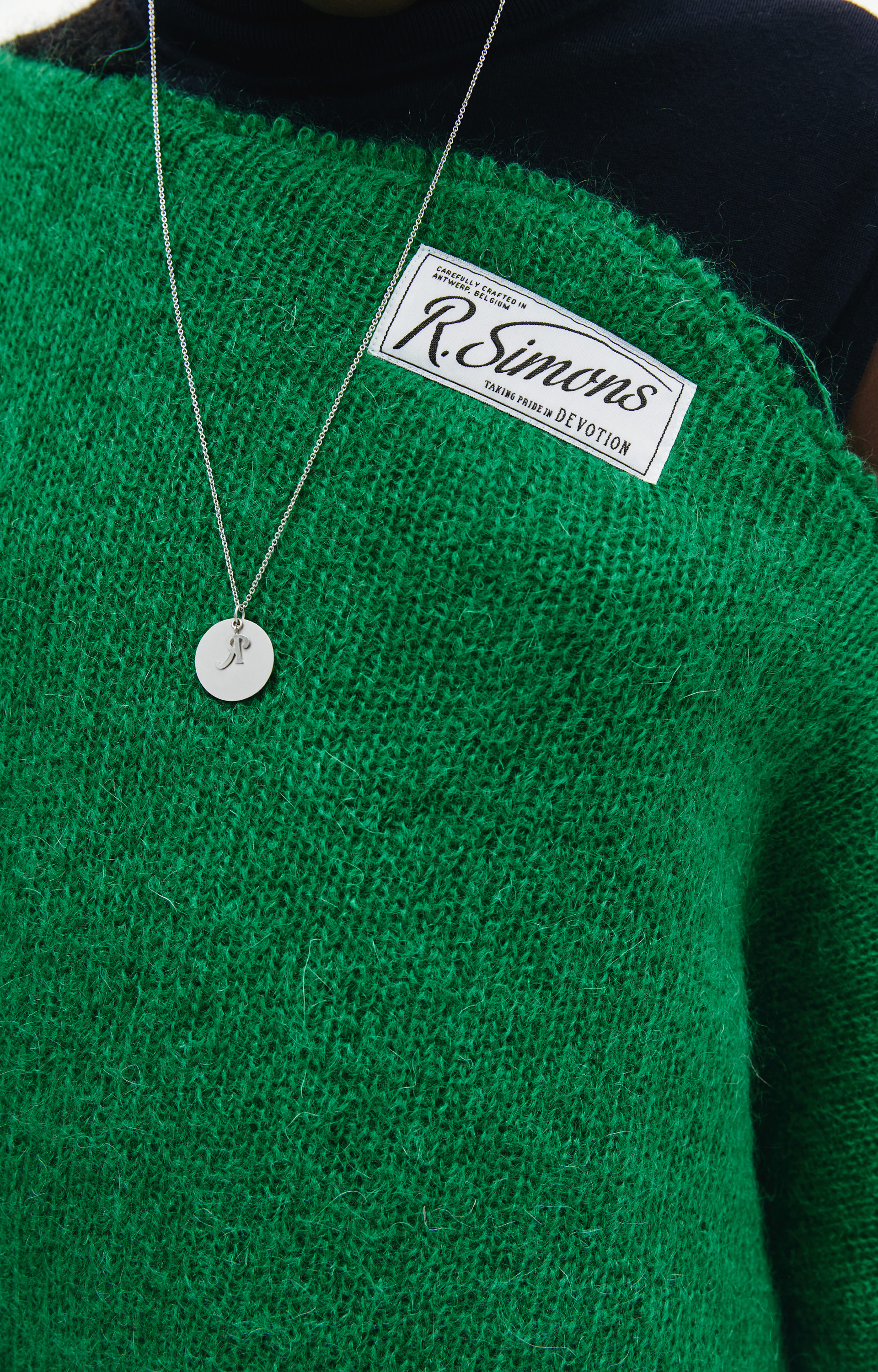 Raf Simons Oversize sweater contrasted embroiderie