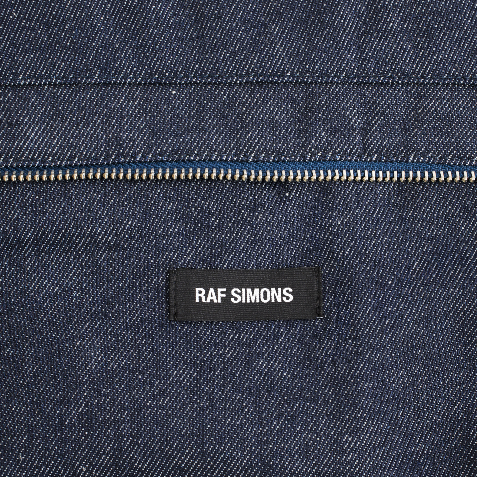 Raf Simons Navy Blue Denim Tote bag