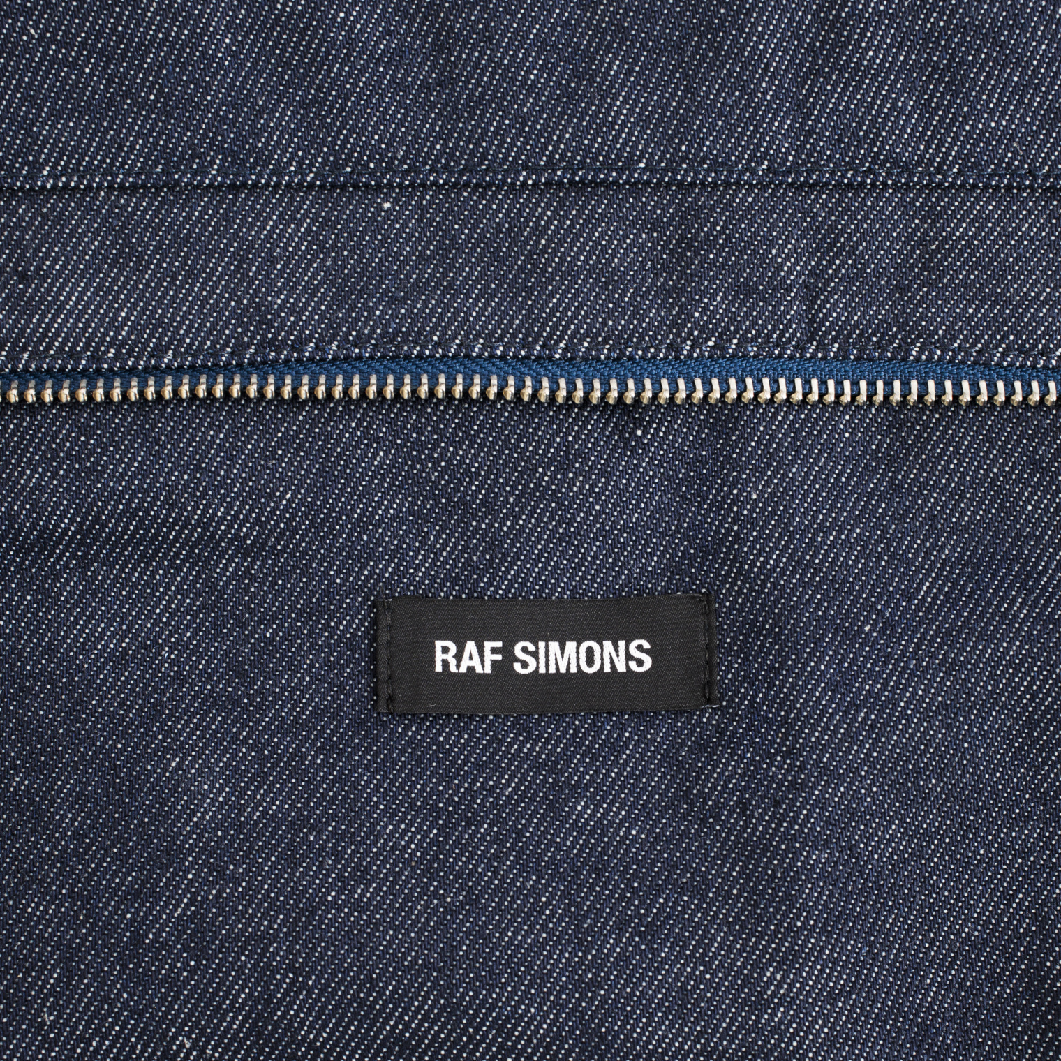 Raf Simons Navy Blue Denim Tote bag