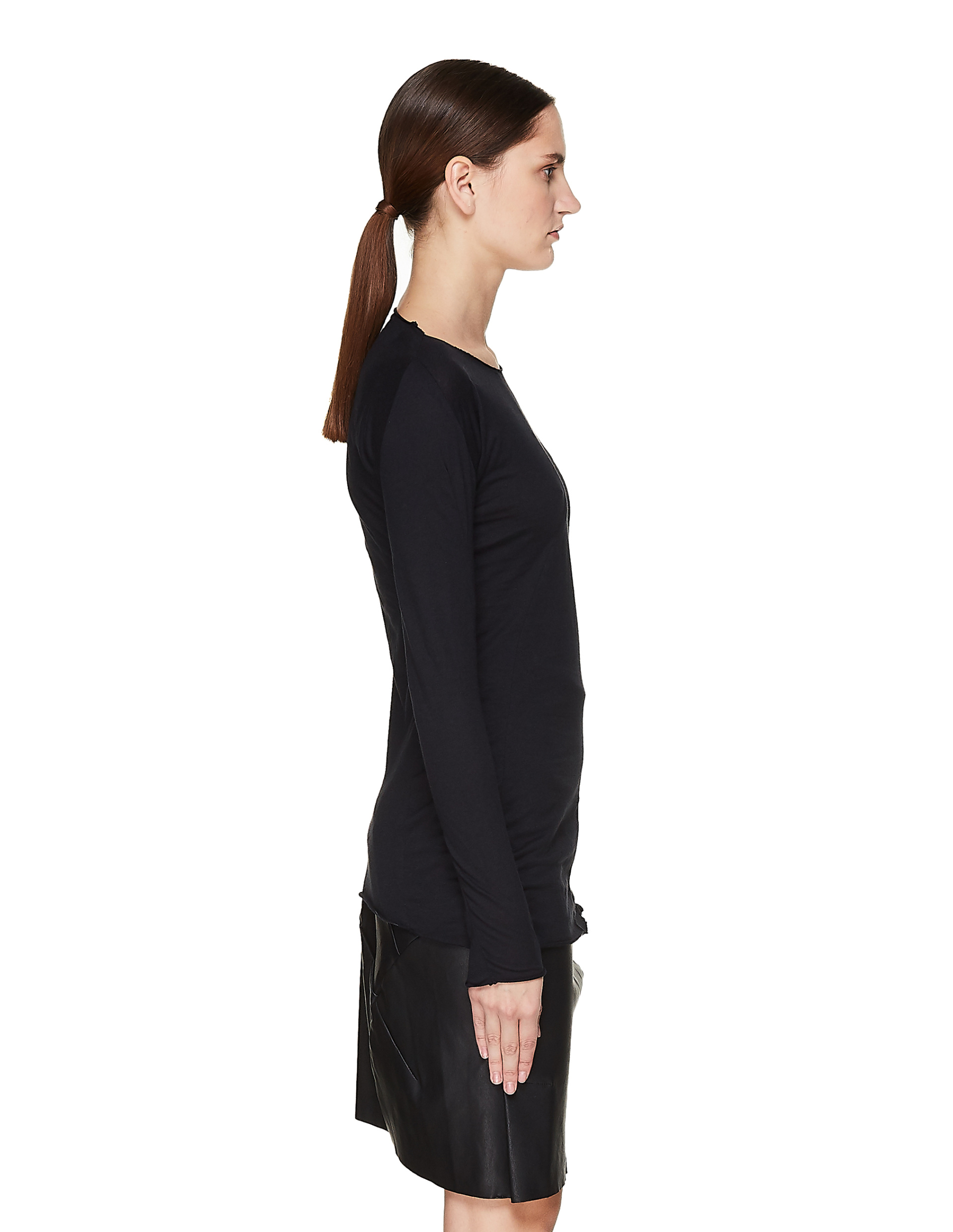 Leon Emanuel Blanck Black Cotton & Cashmere L/S T-Shirt
