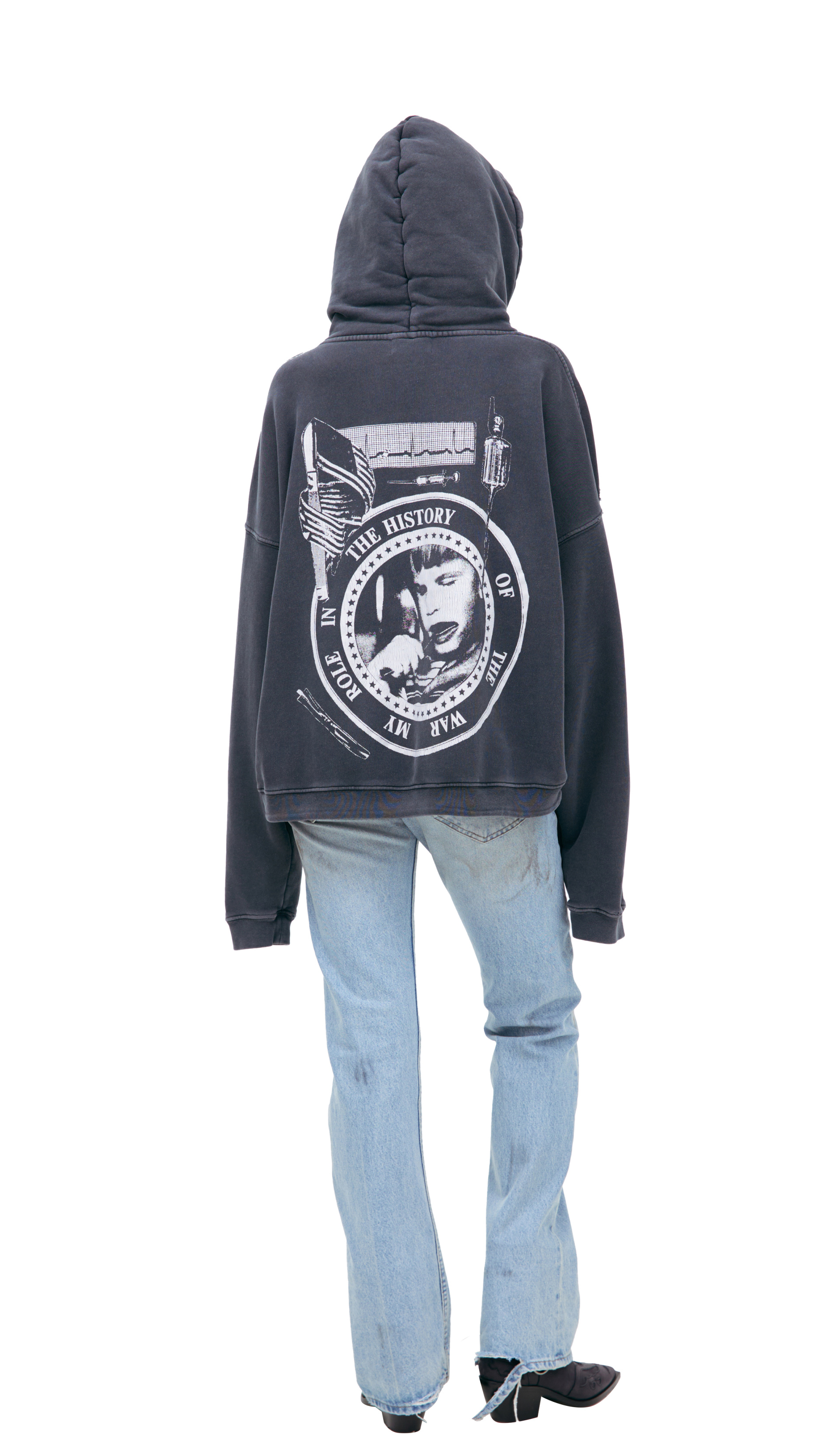 Enfants Riches Déprimés Dark grey hoodie with print