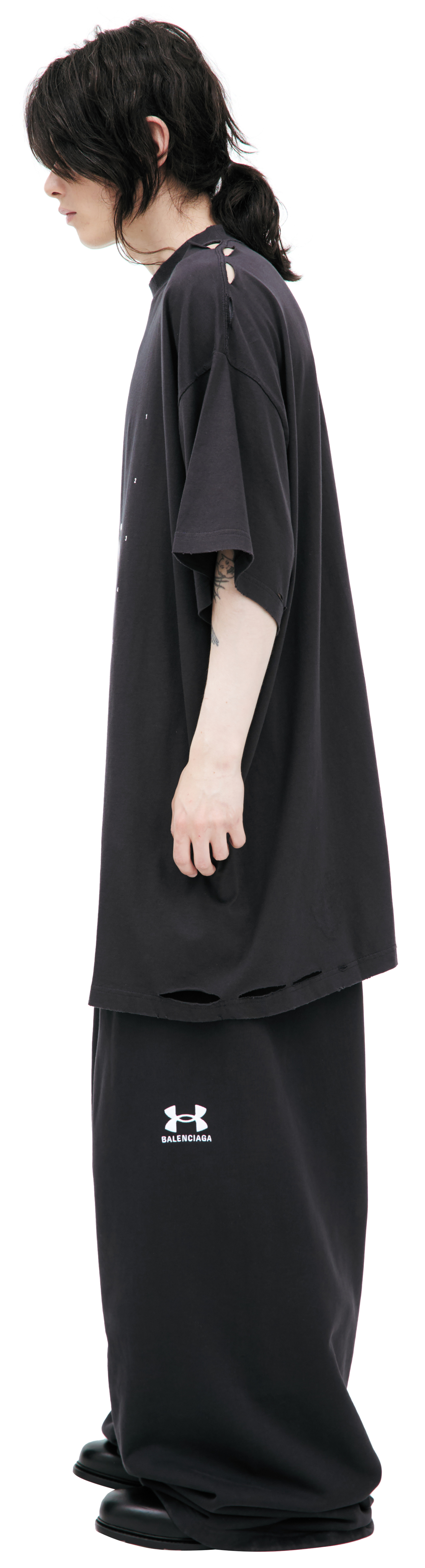 Balenciaga Dark grey logo t-shirt