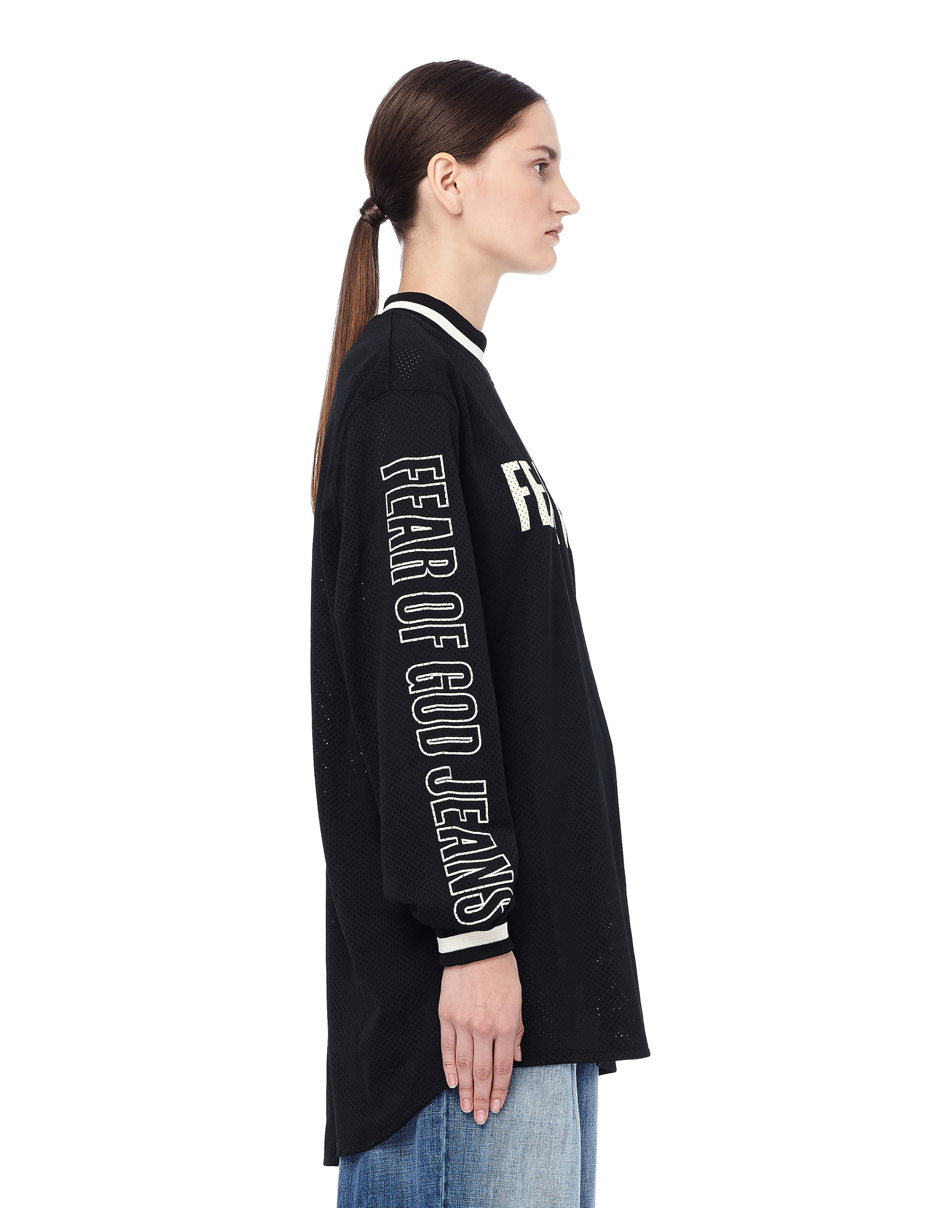 Fear of God Logo Printed Mesh Motocross Jersey