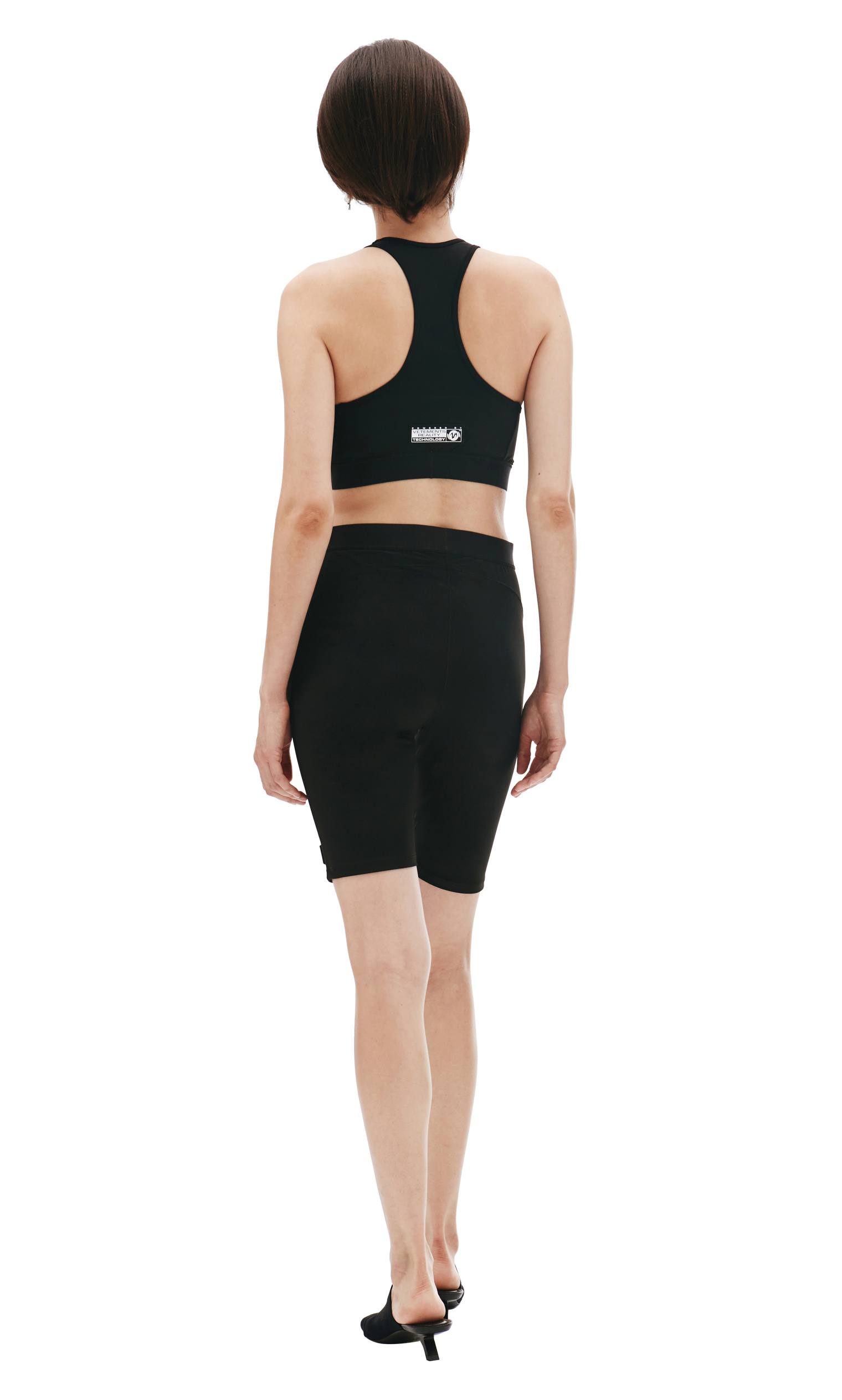 VETEMENTS Black Logo Cycling Shorts