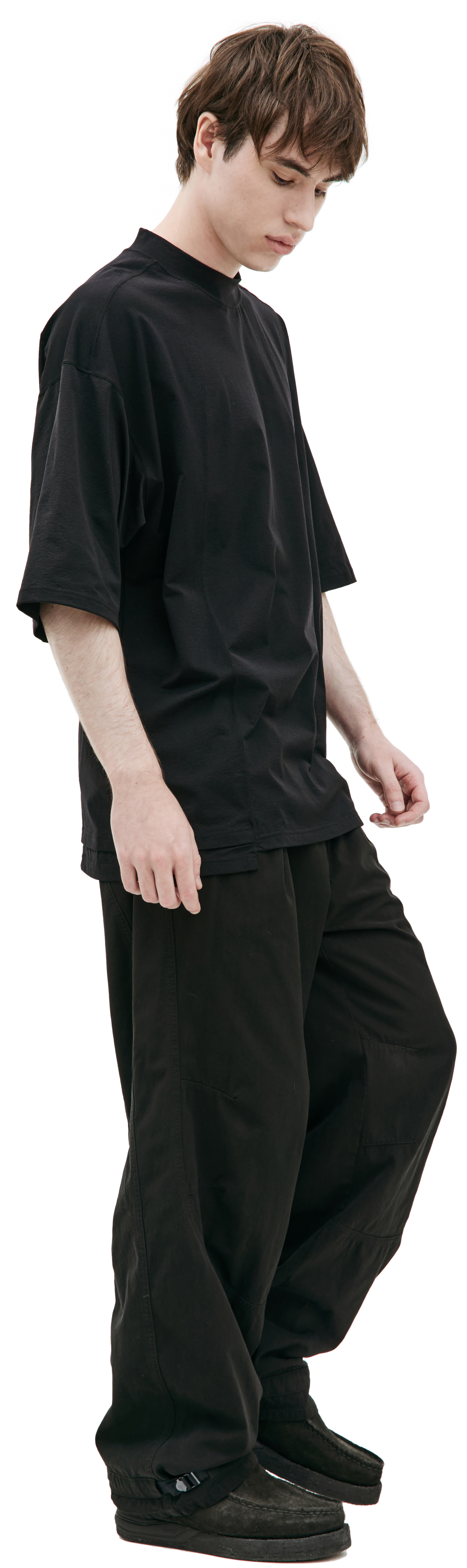 The Viridi-Anne Black asymmetrical t-shirt