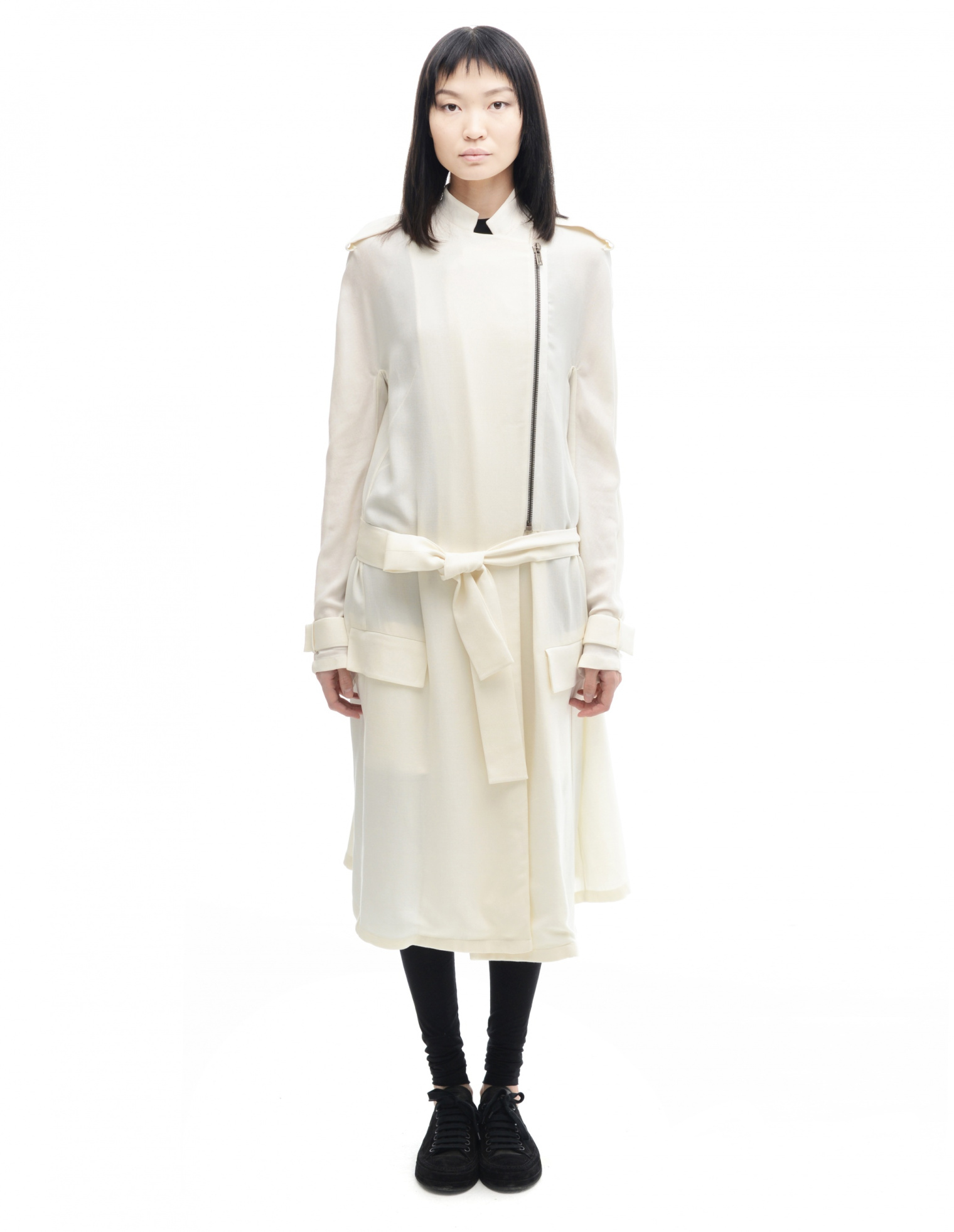 Haider Ackermann Плащ из вискозы и шерсти