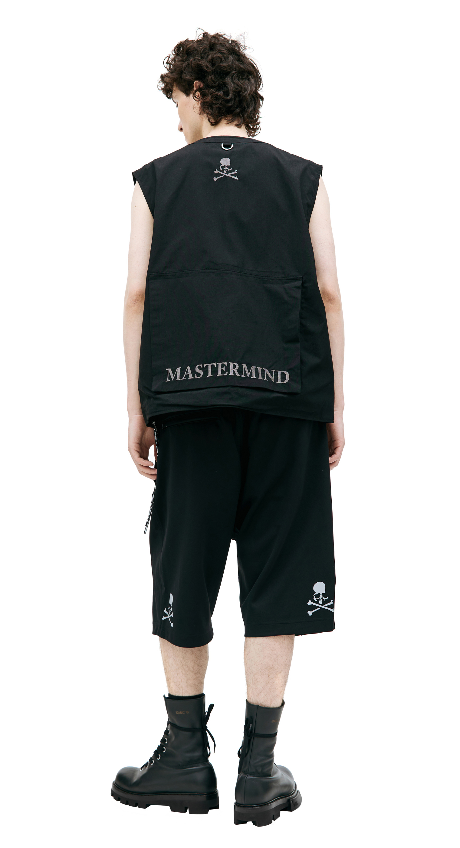 Mastermind WORLD Black multi-pocket vest