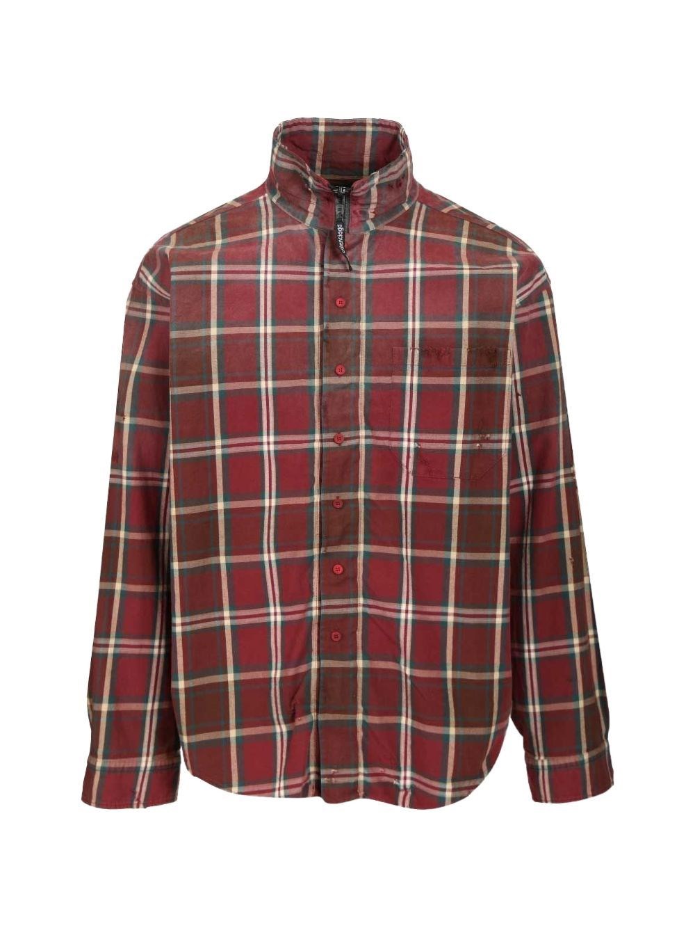 Balenciaga flannel plaid shirt