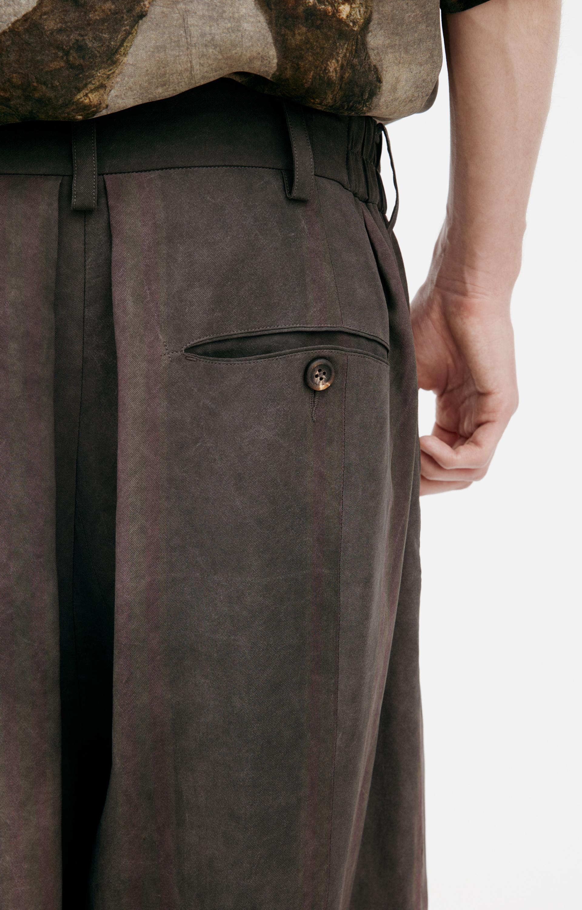 Ziggy Chen Straight striped trousers