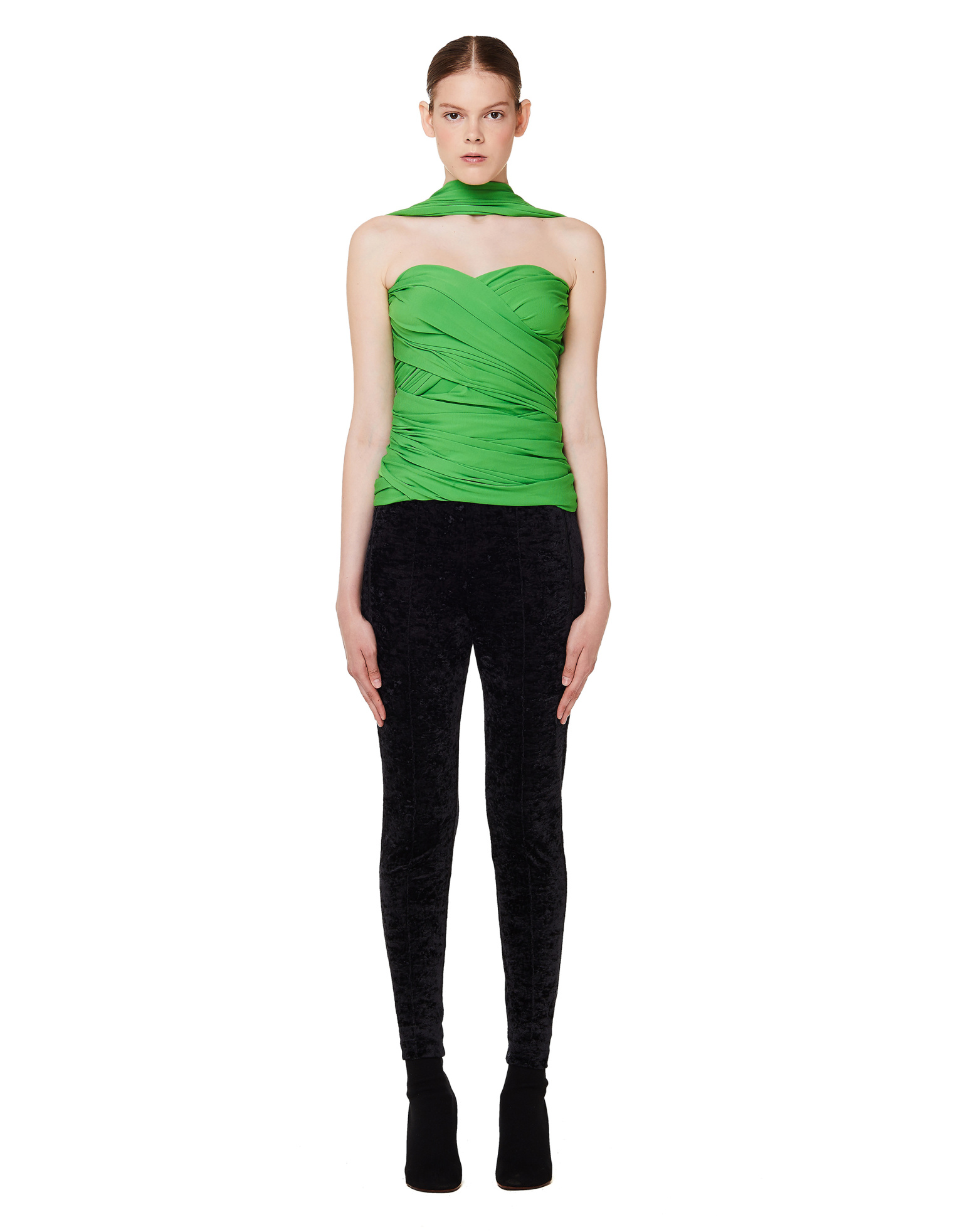 Balenciaga Green Draped Top