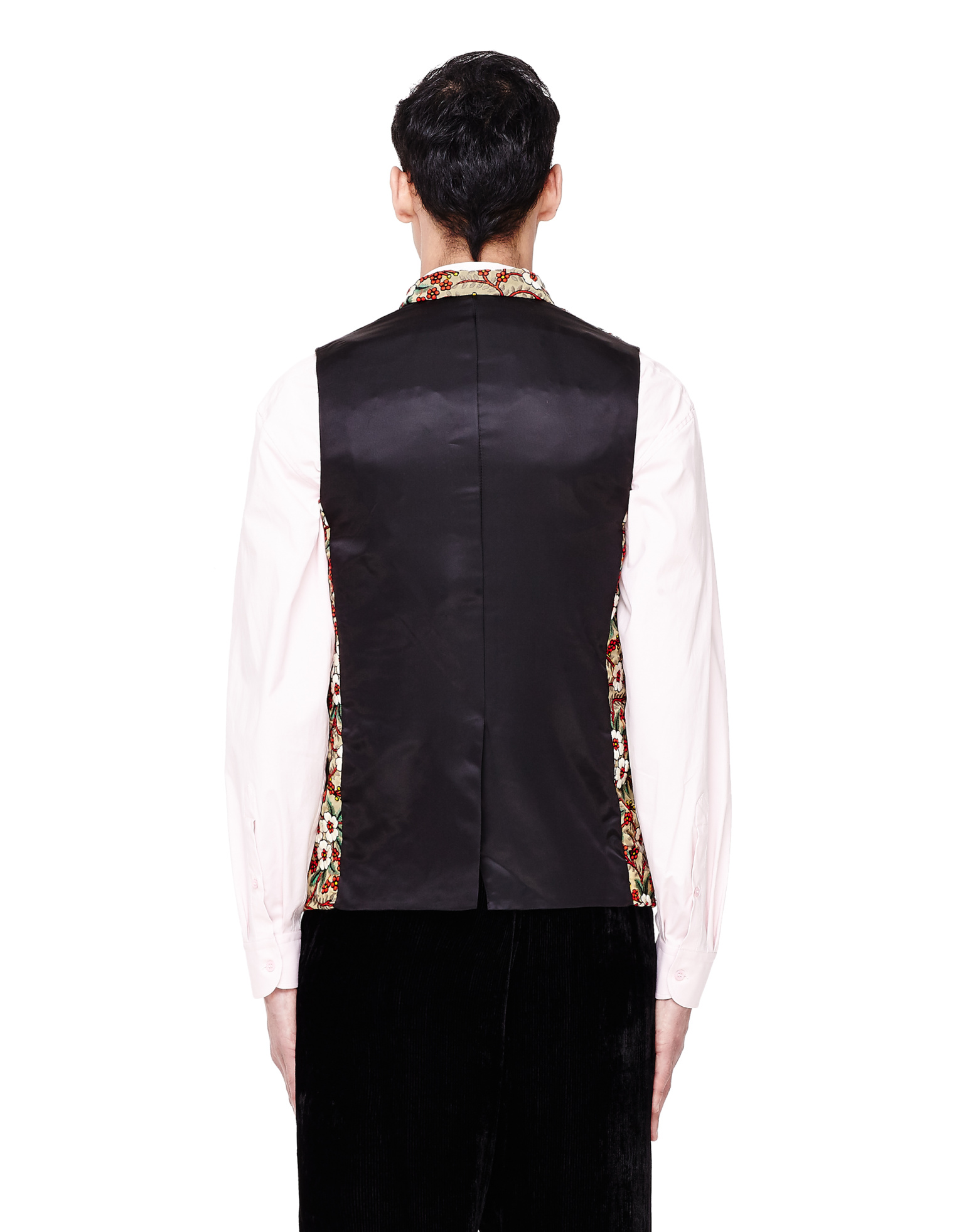 Comme des Garcons Homme plus Жаккардовый жилет с цветочной вышивкой
