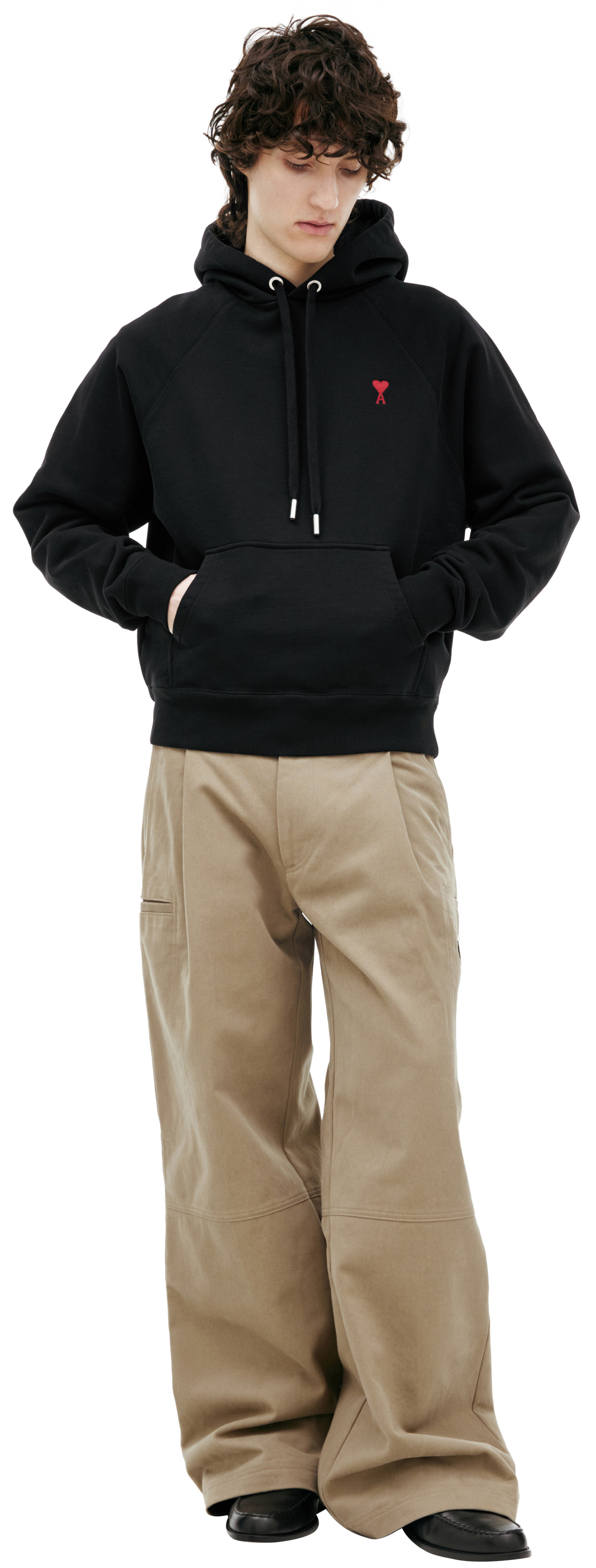 AMI PARIS Embroidered logo hoodie