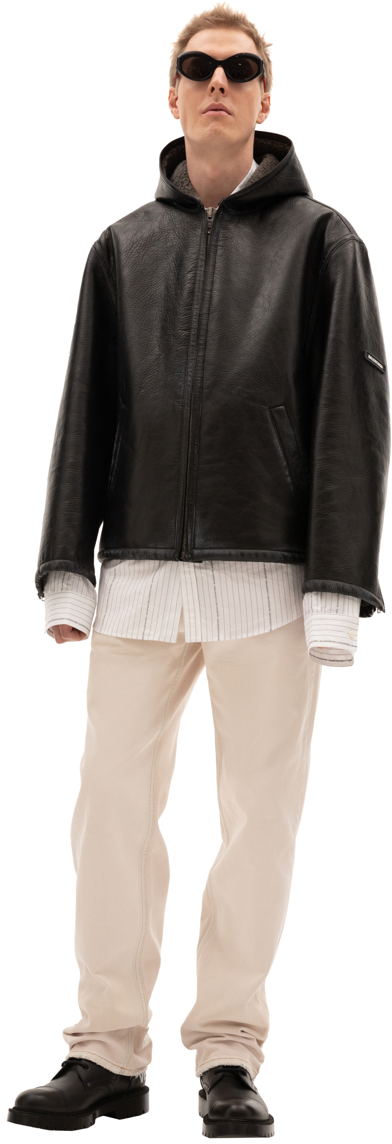 Balenciaga Shearling jacket in black