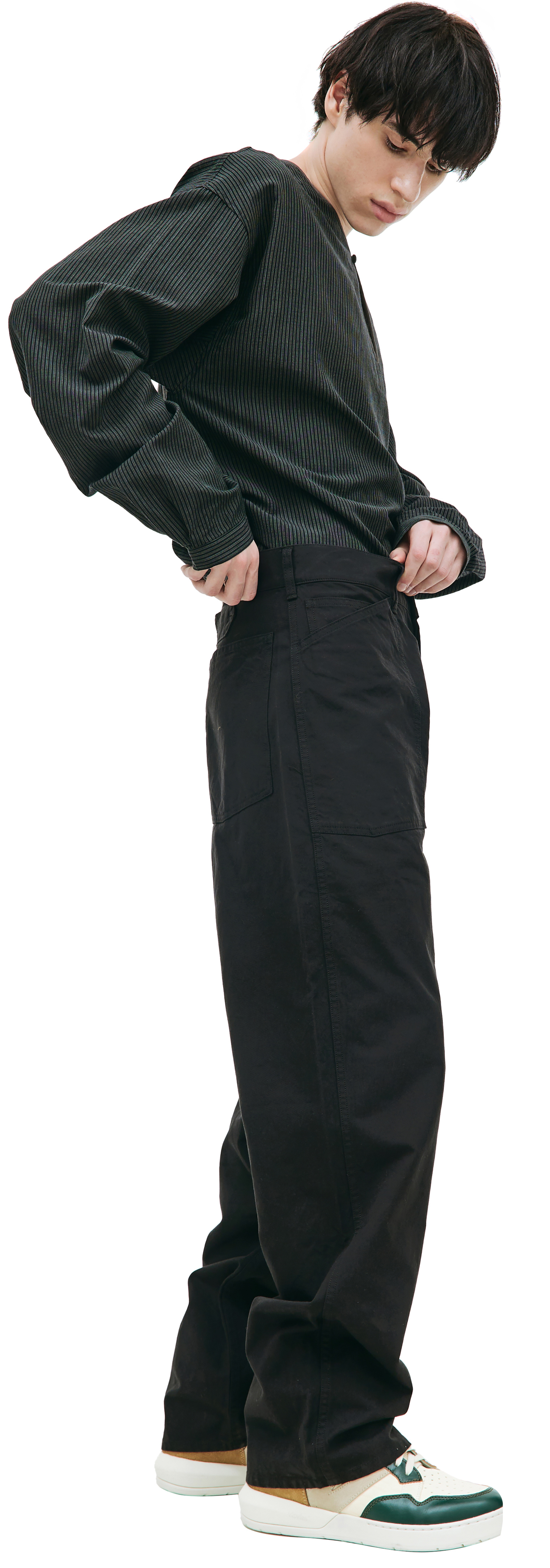 visvim Черные брюки Carpenter с накладными карманами
