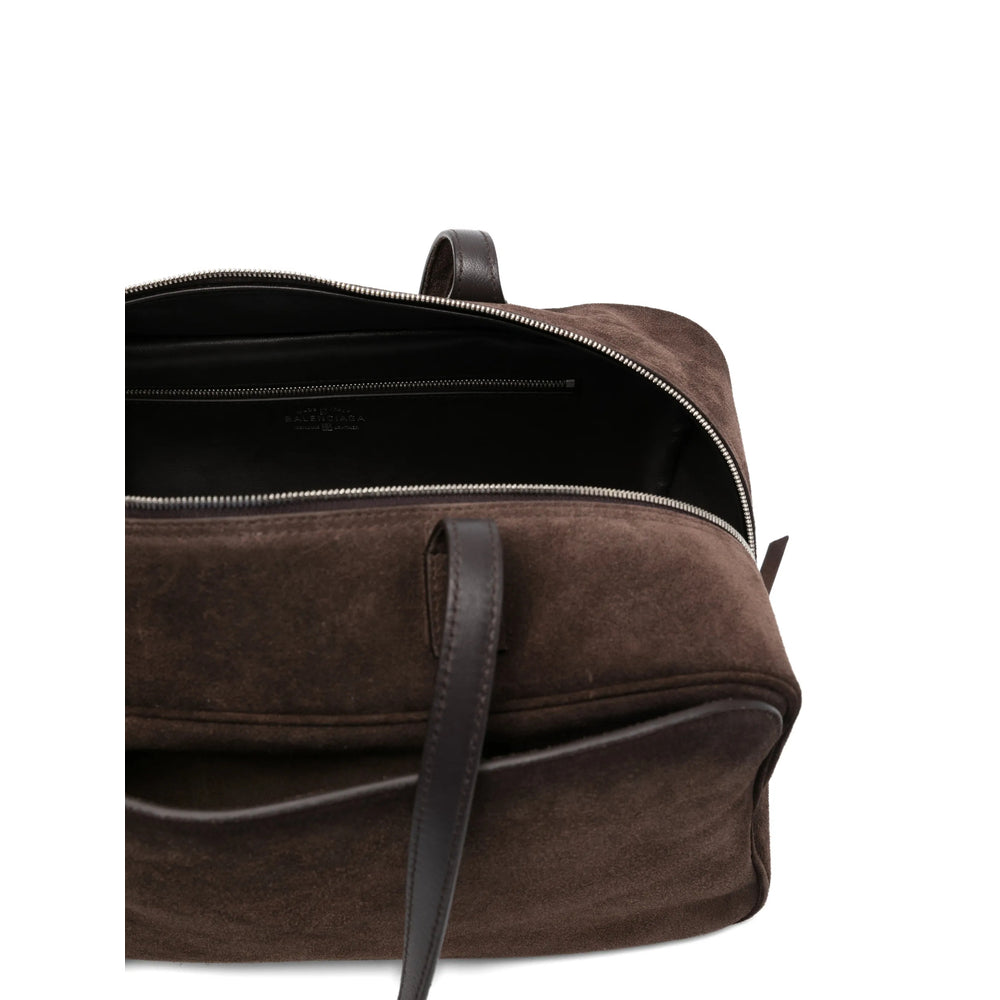 Balenciaga SUEDE CARRIE BOWLING BAG