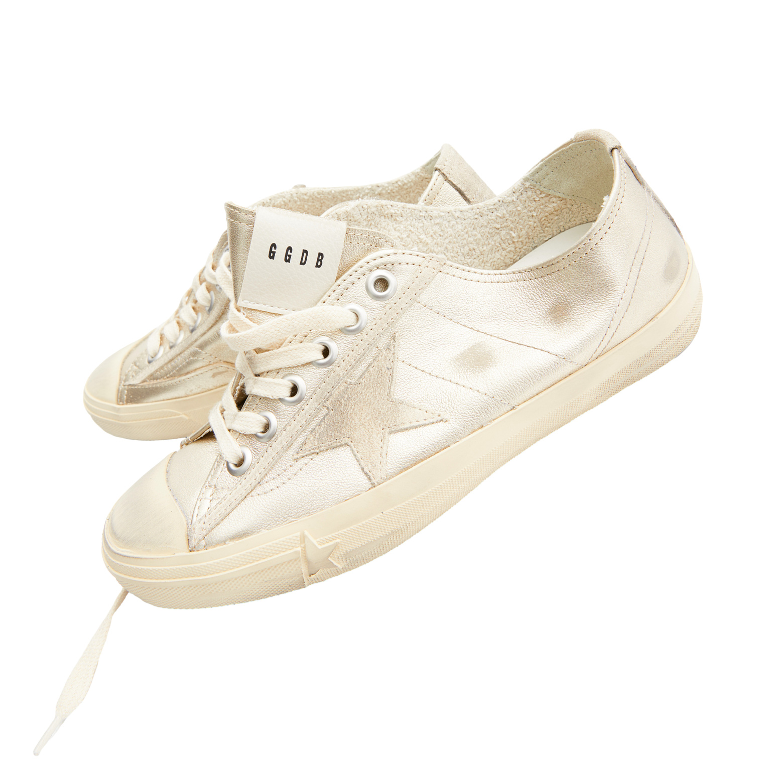 Golden Goose V-Star vaminated upper sneakers