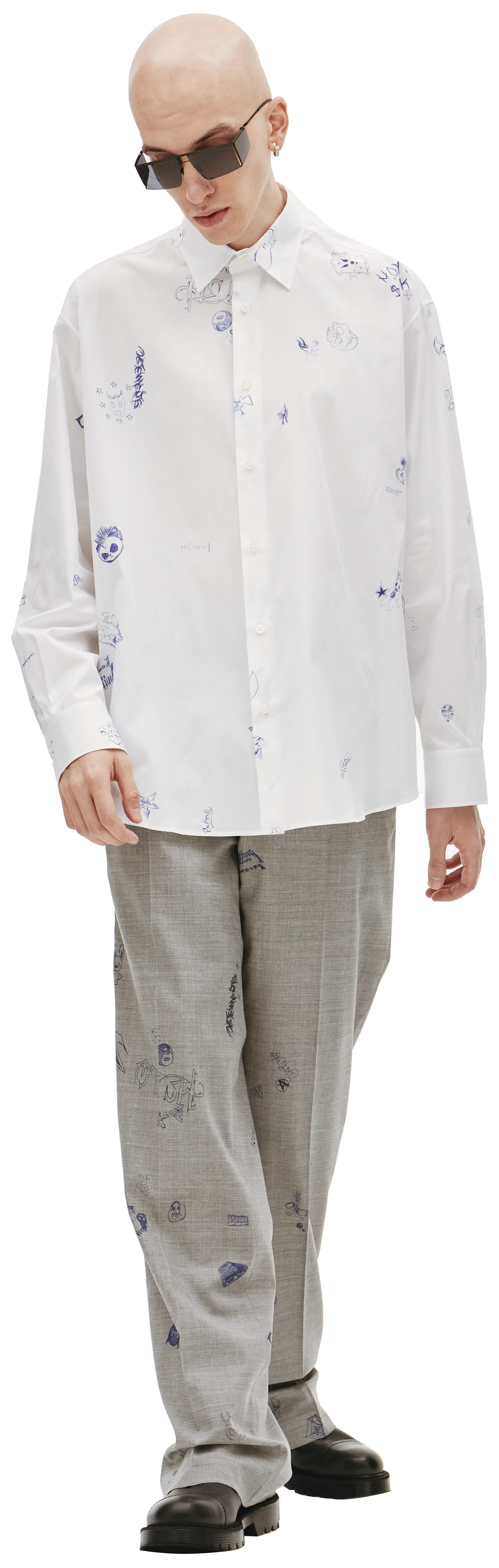 VETEMENTS Scribbled Cotton Shirt