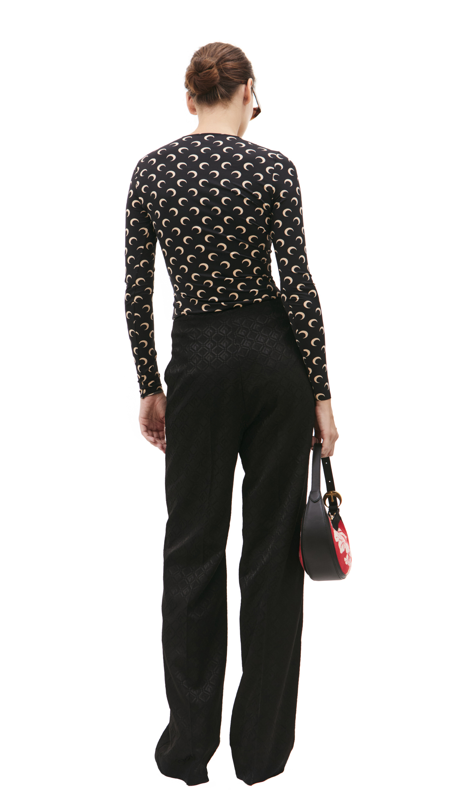 MARINE SERRE Straight-leg pants with cut-out detailing