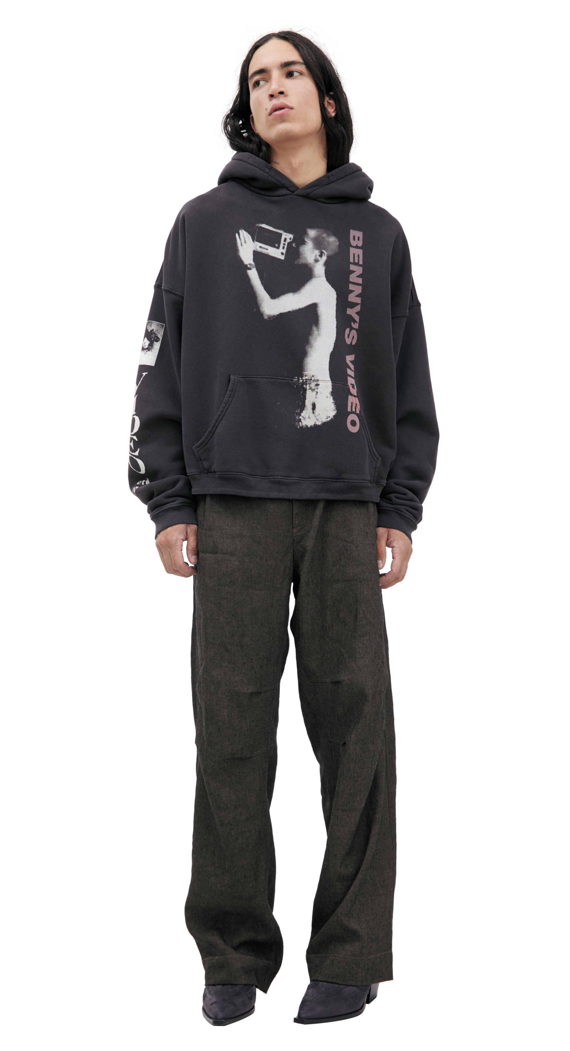 Enfants Riches Déprimés Dark grey hoodie with print