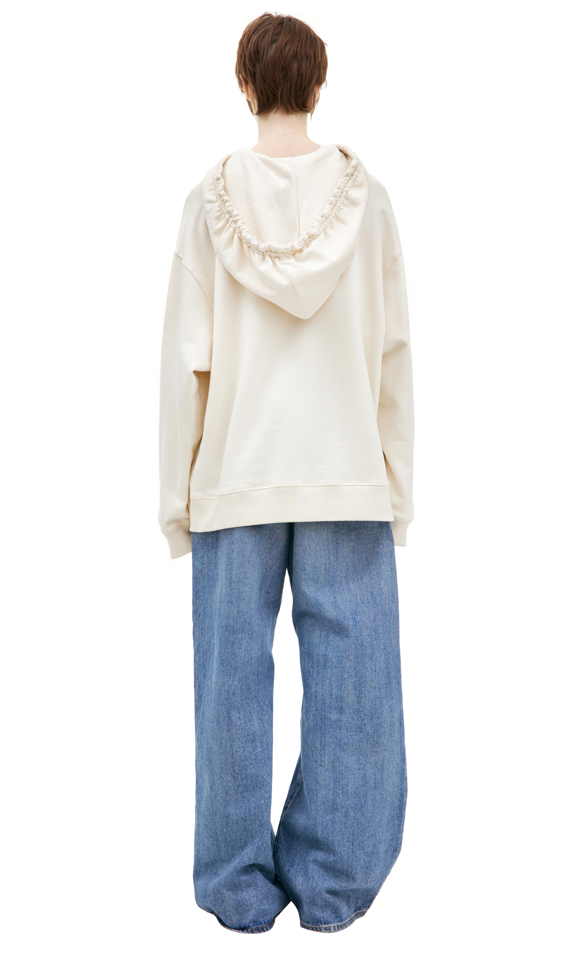 Dries Van Noten White cotton hoodie