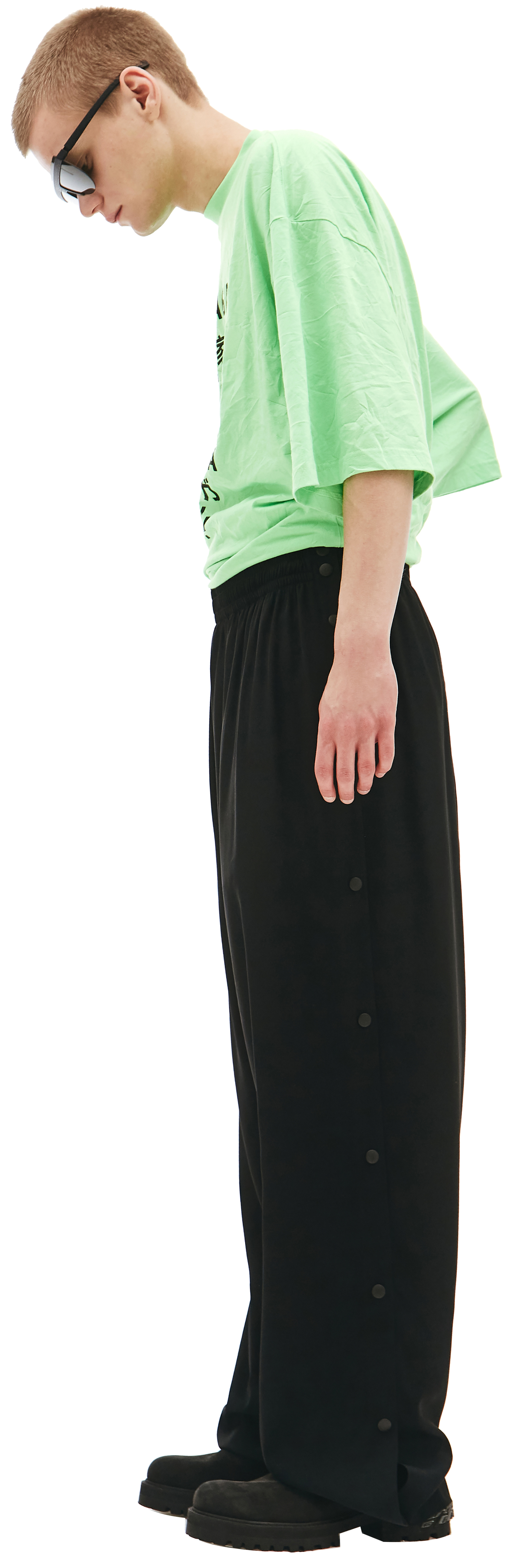 Balenciaga Flared Trousers With Side Buttons