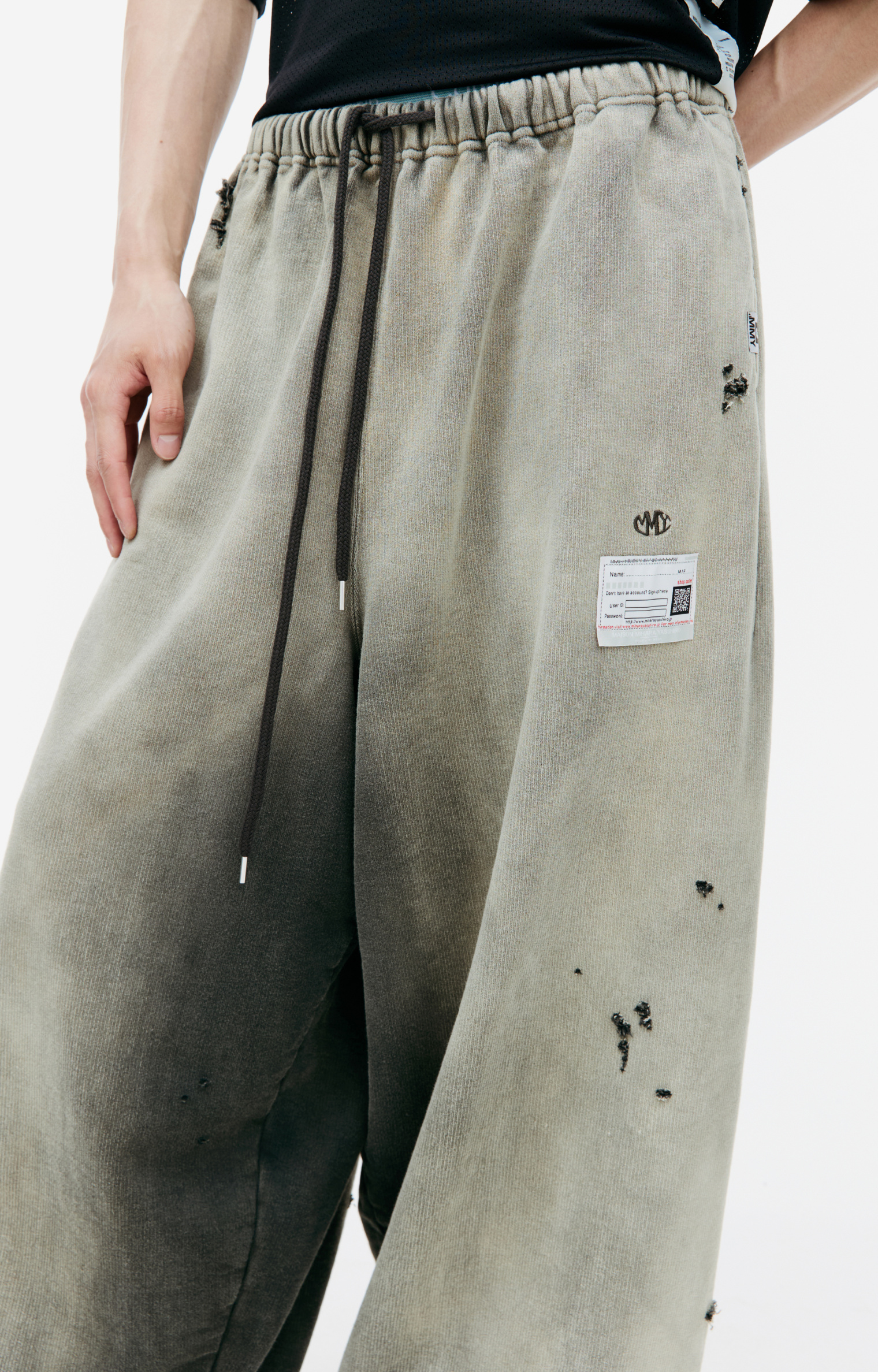 Maison Mihara Yasuhiro Faded cotton sweatpants