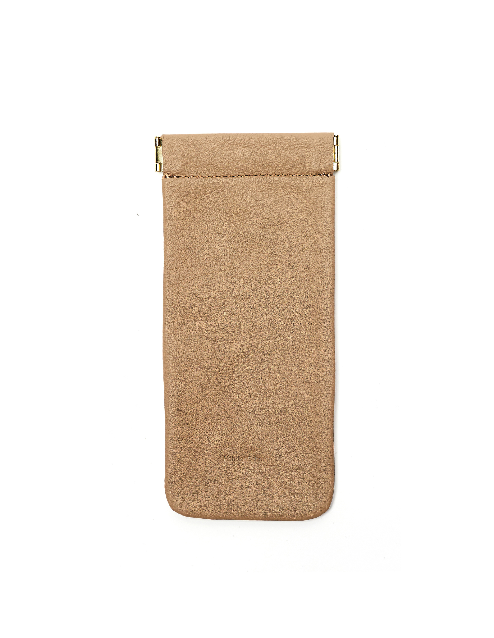 Hender Scheme Beige Leather Soft Glasses Case