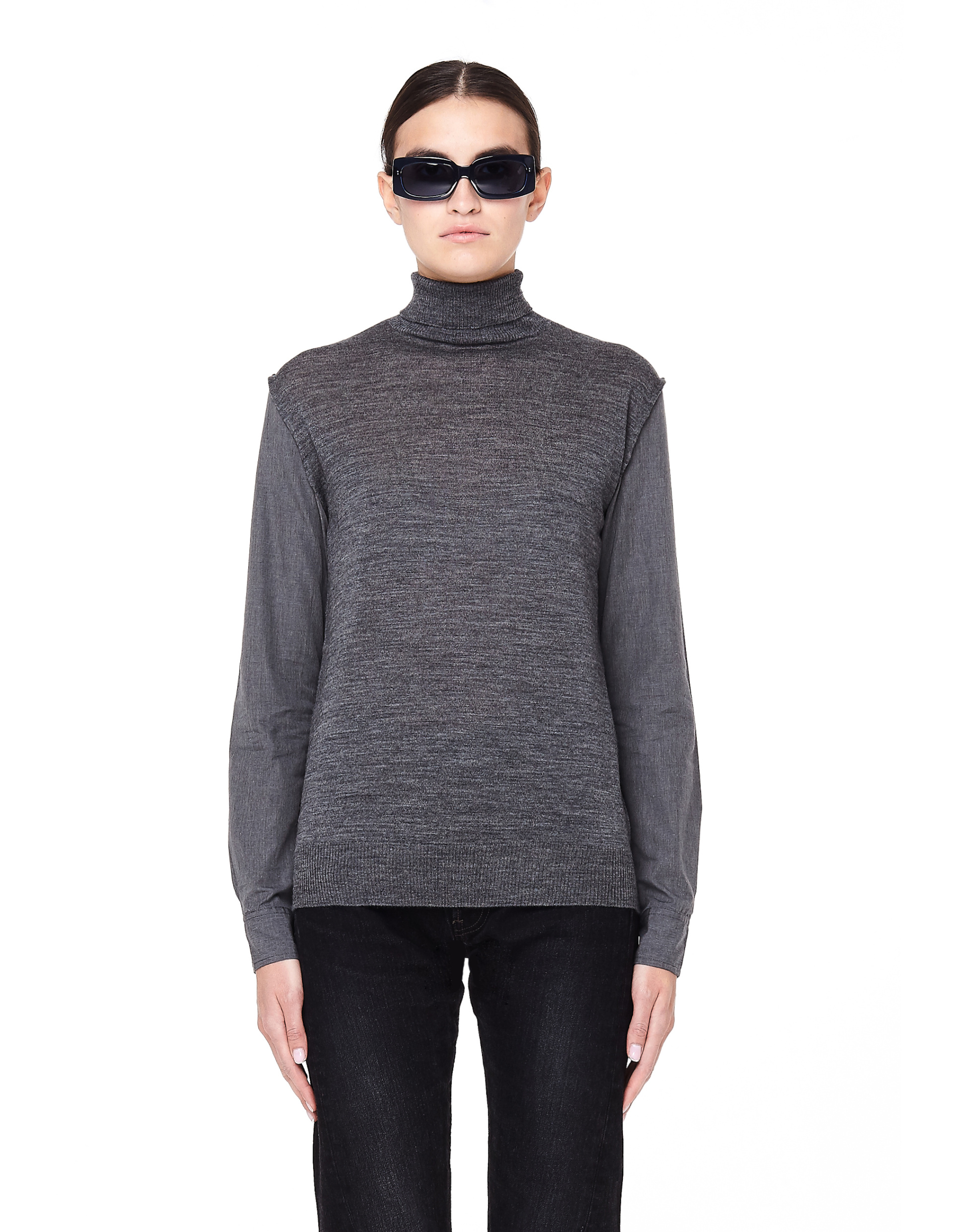 Undercover Wool Sweater with Shirt Sleeves
