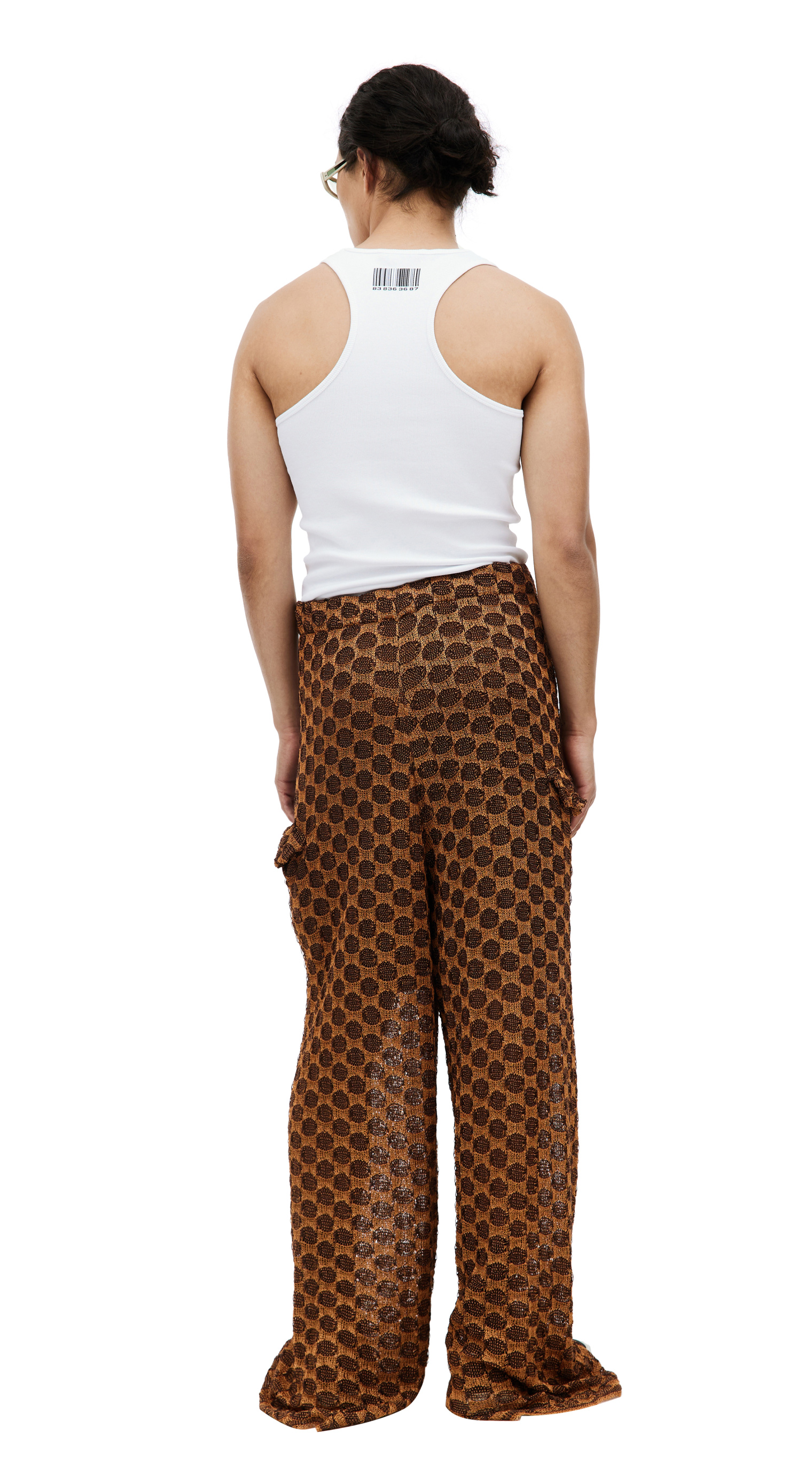 Isa Boulder Checkered knit cargo trousers