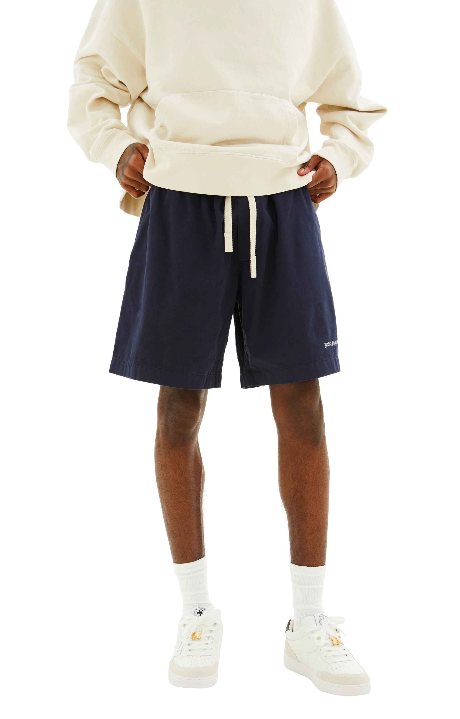 Palm Angels Blue logo shorts