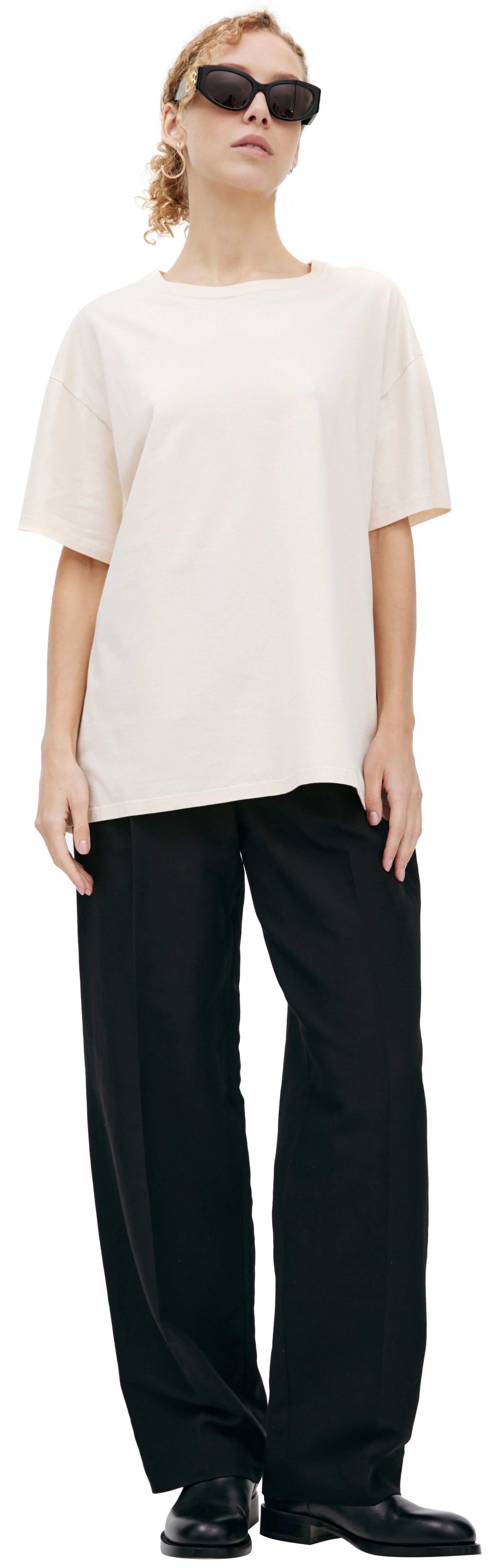 The Row Beige cotton T-shirt