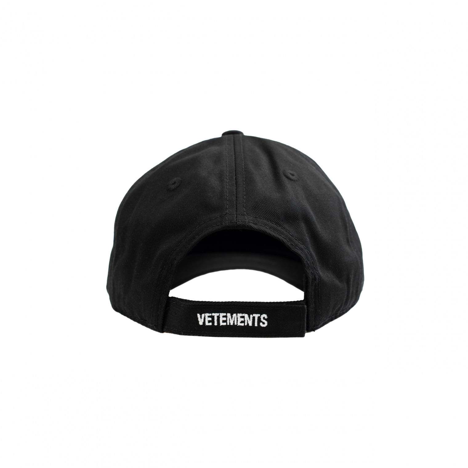 VETEMENTS BLACK EMBROIDERED  Fashion is my Profession CAP